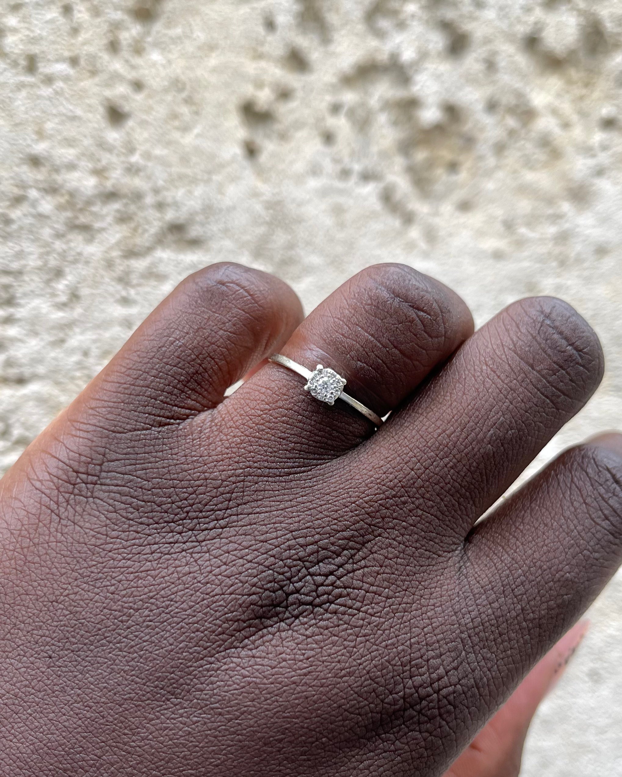 Anillo solitario de diamantes "Luijo"
