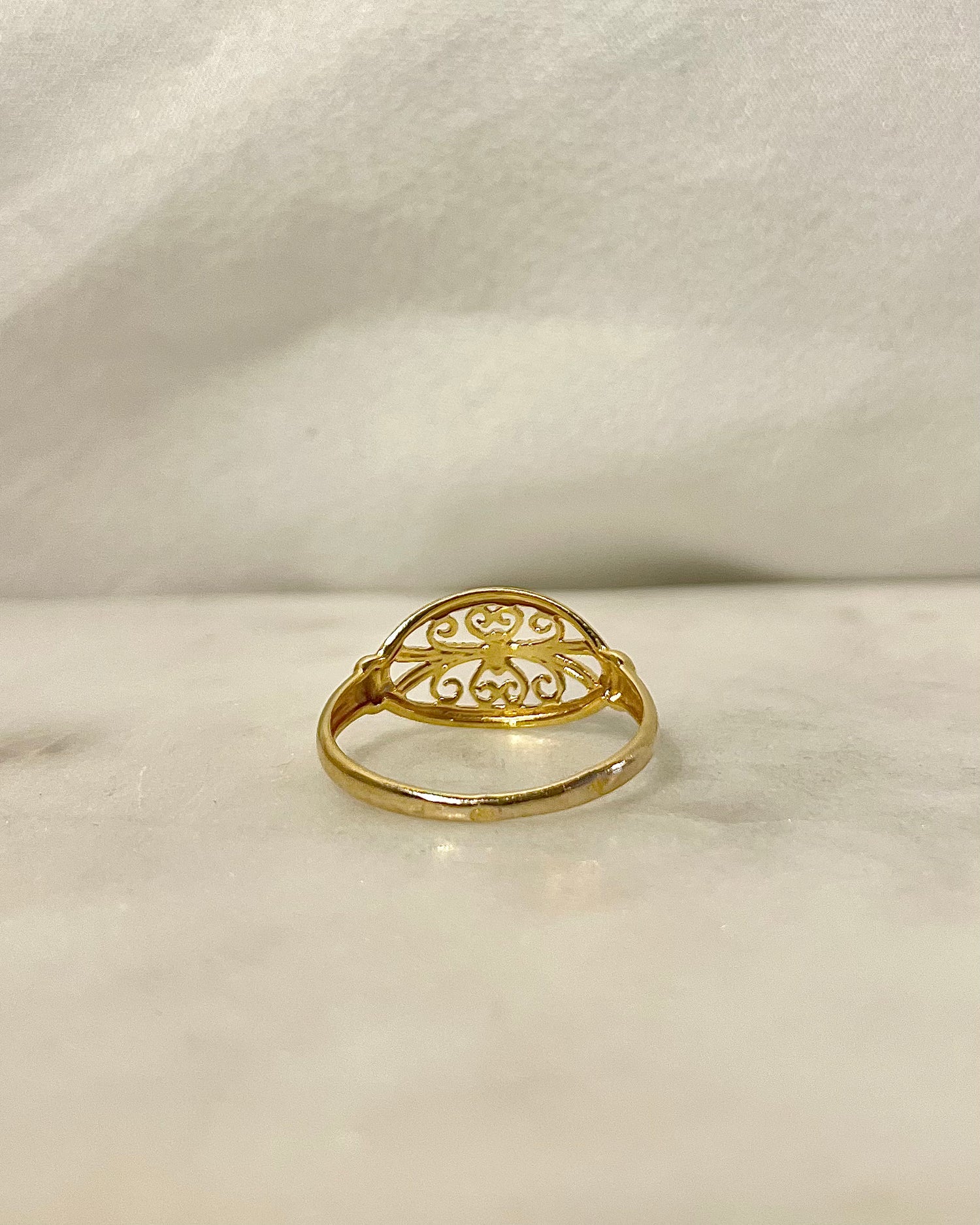 Bague Filigrane Or Jaune 9 Carats "Cléophée"