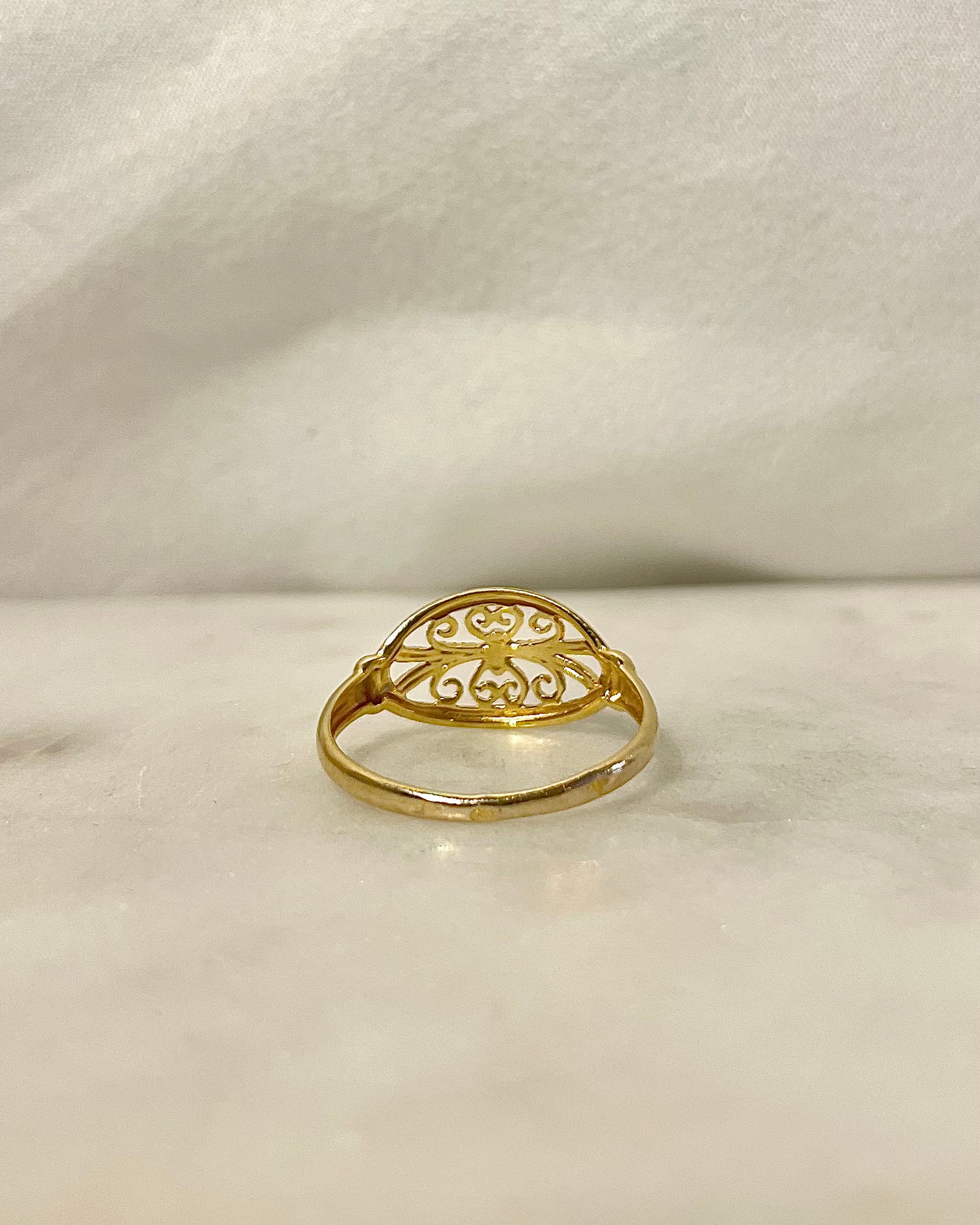 Bague Filigrane Or Jaune 9 Carats "Cléophée"