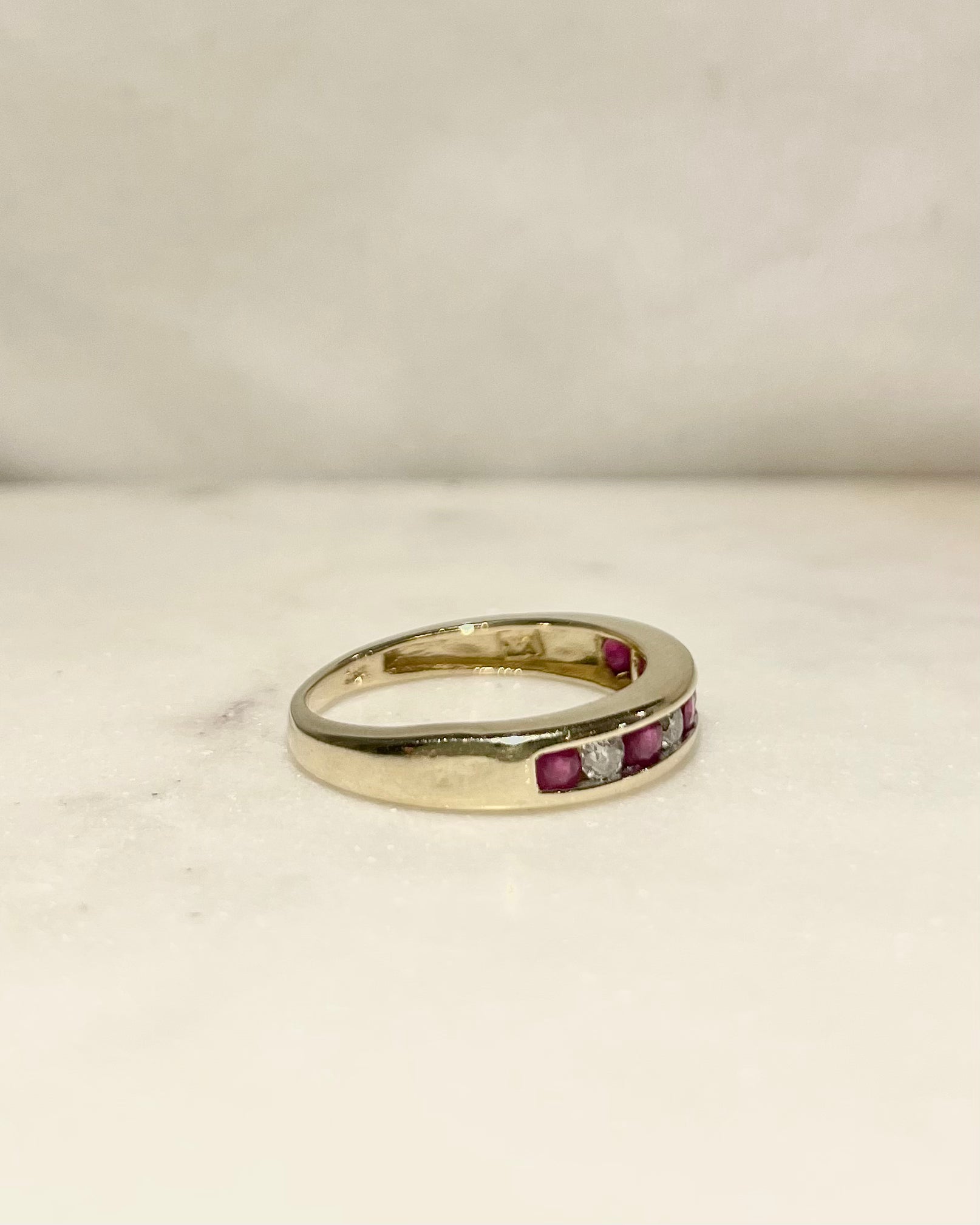 Demi Alliance Rubis & Diamants "Manelle"