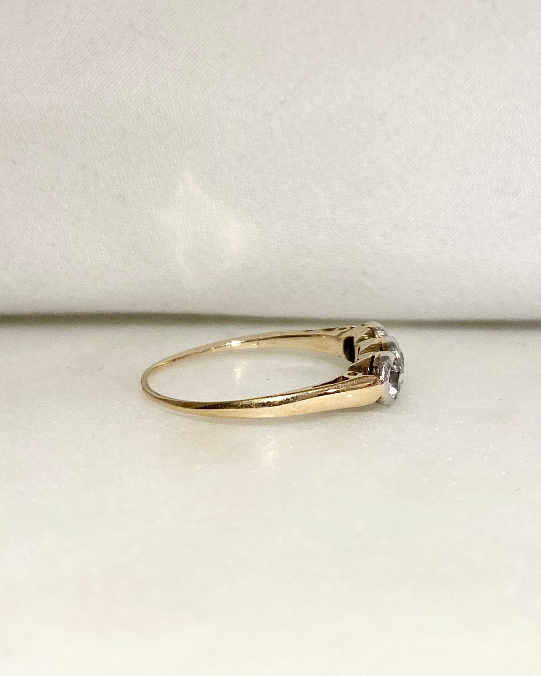 Bague Trilogie style Art Déco Diamants 0.50 carat "Lou"