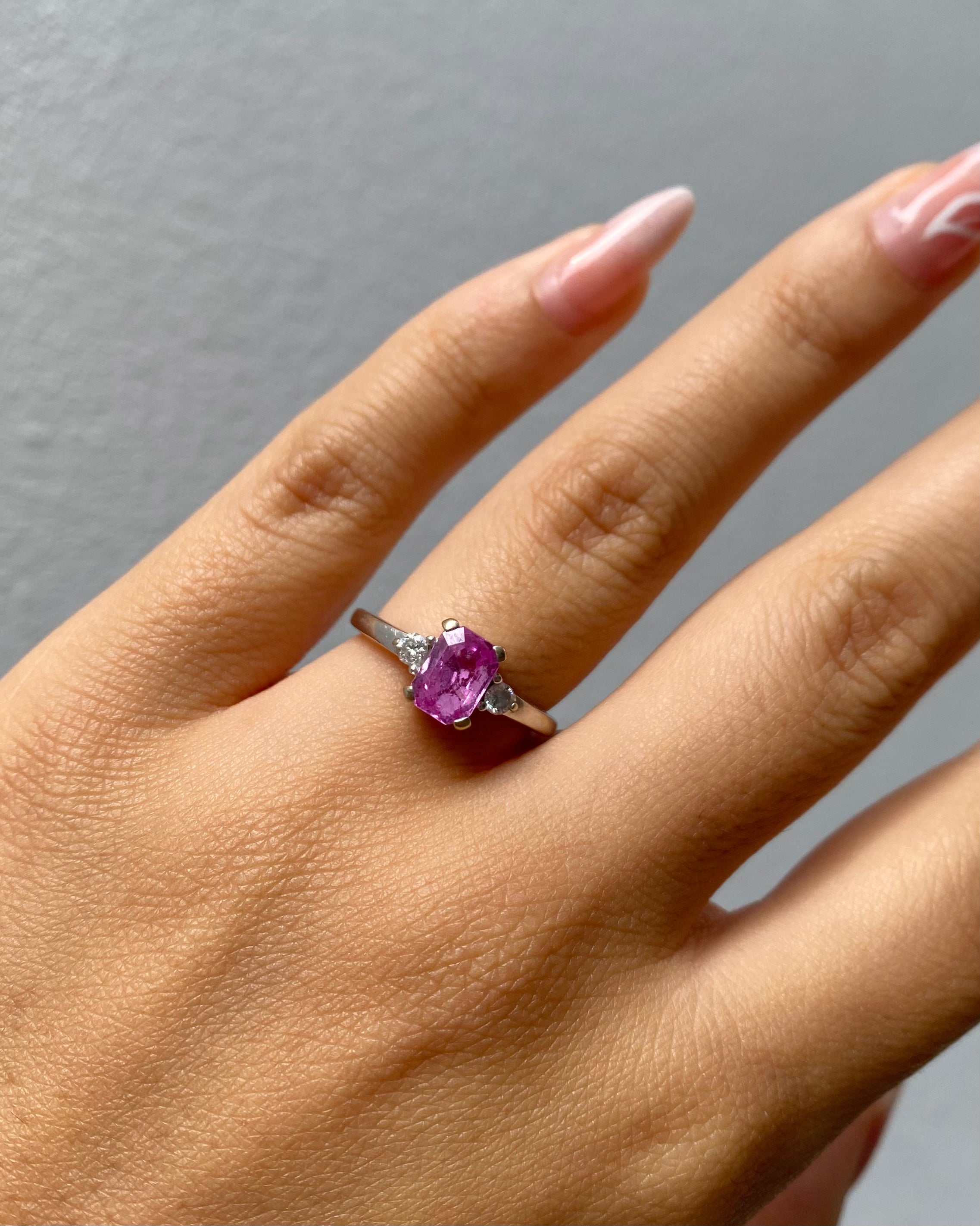 Bague Marguerite Rubis 0.25 carat & Diamants "Rose"
