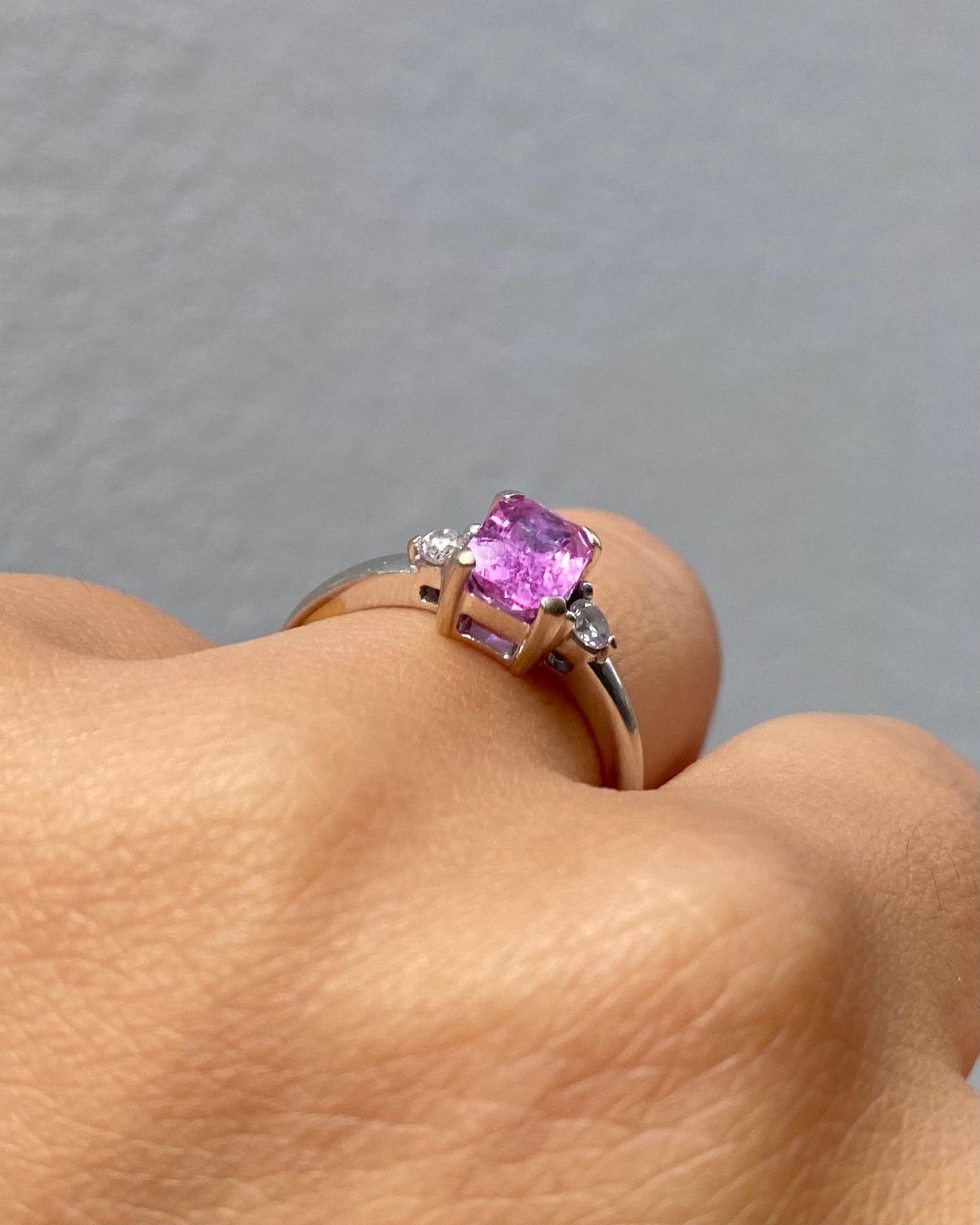 Bague Marguerite Rubis 0.25 carat & Diamants "Rose"