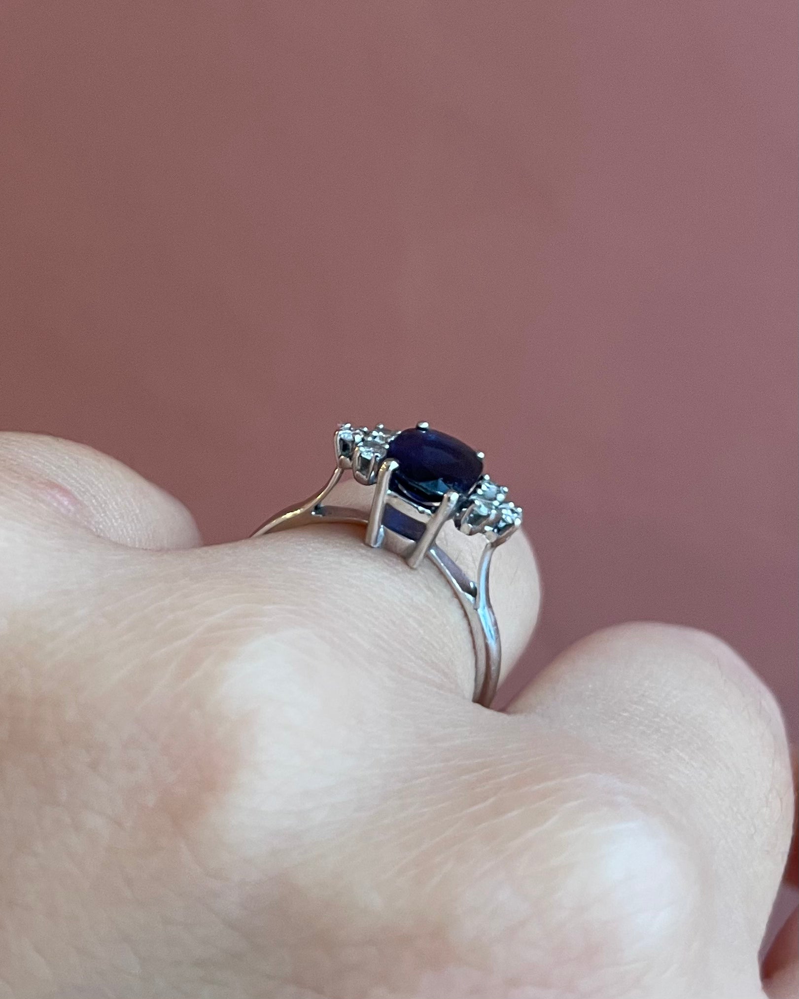 Bague Trilogie Saphir 1.10 carat & Diamants "Charlotte"