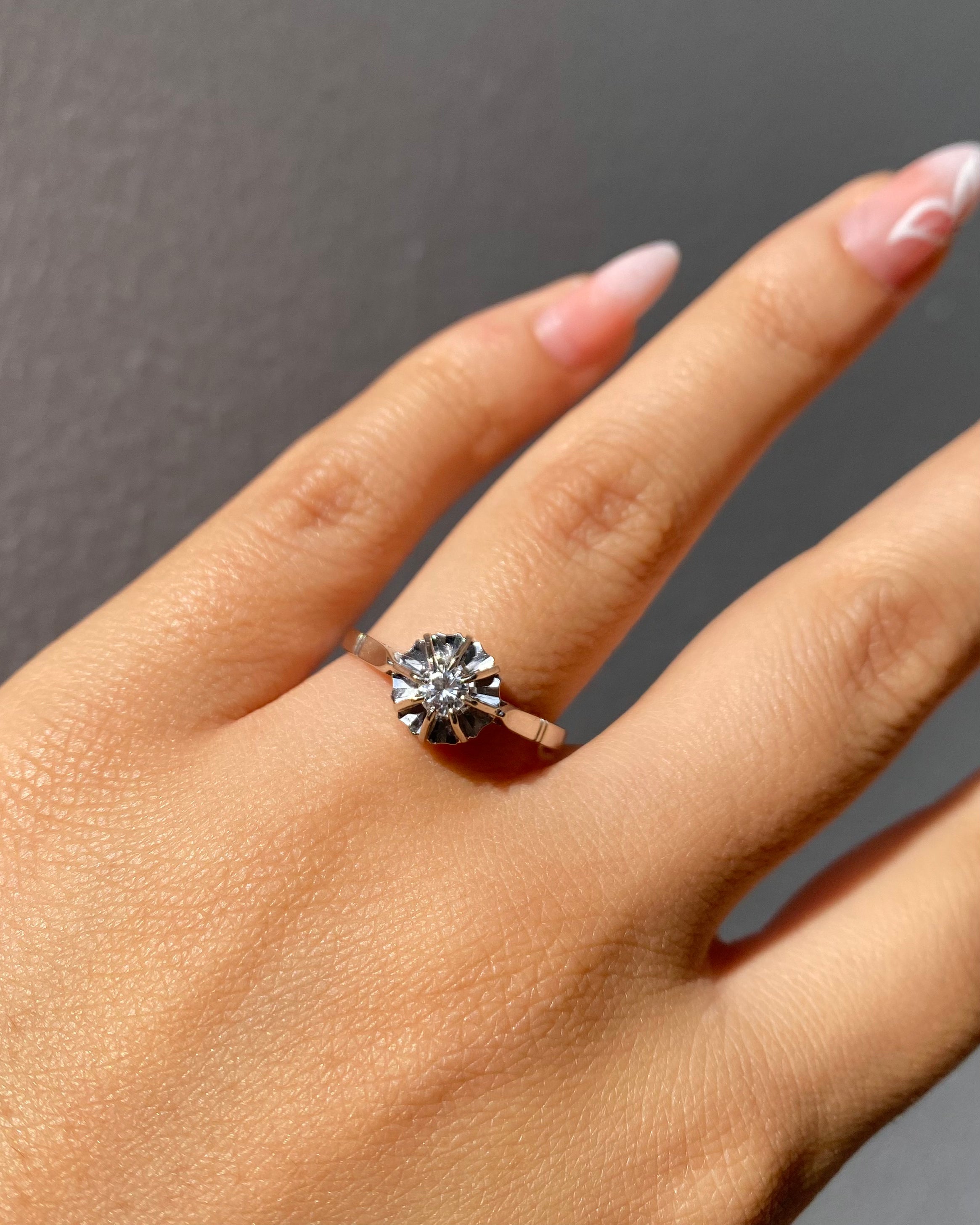 Bague Solitaire Diamant 0.18 carat "Louise"