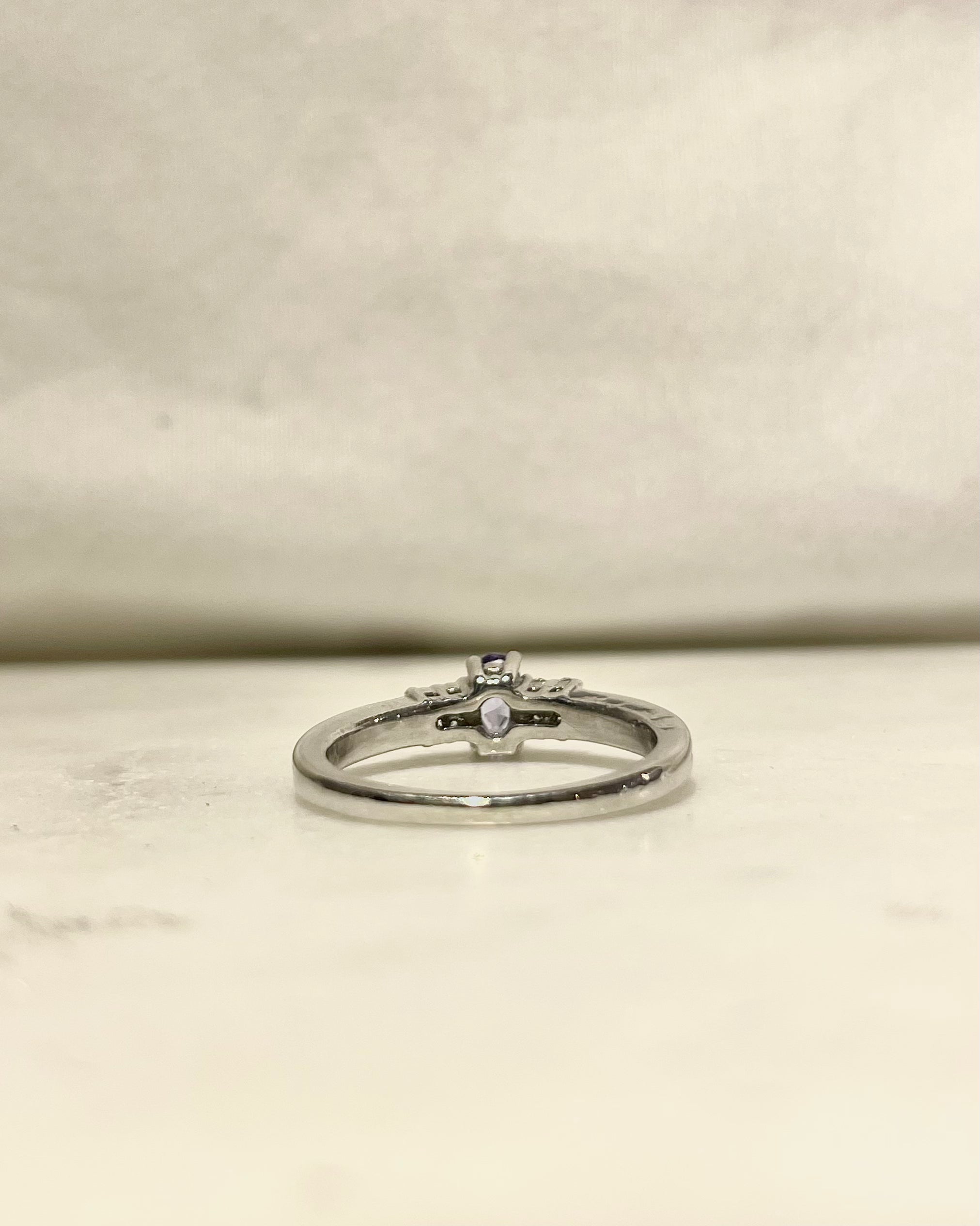 Bague Trilogie Tanzanite & Diamants "Avarine" - Elliade Paris