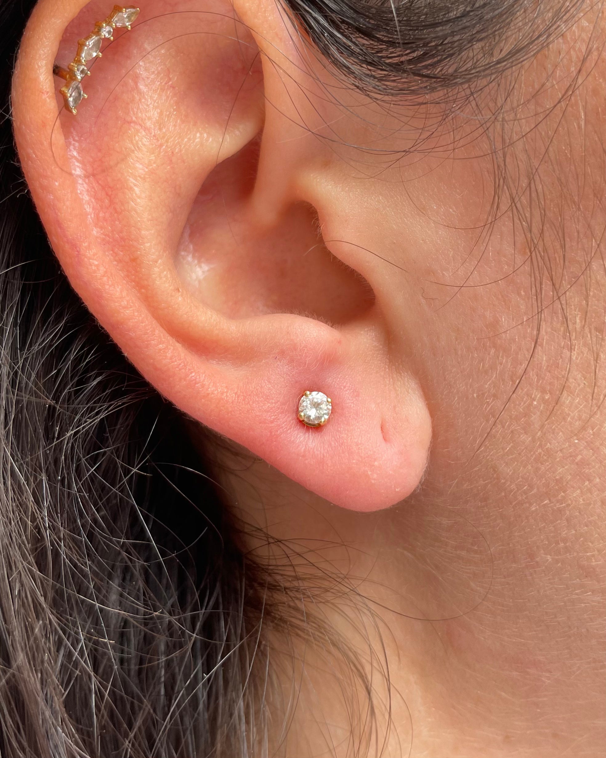 Puces Diamants 0.32 carat "Cyrina"