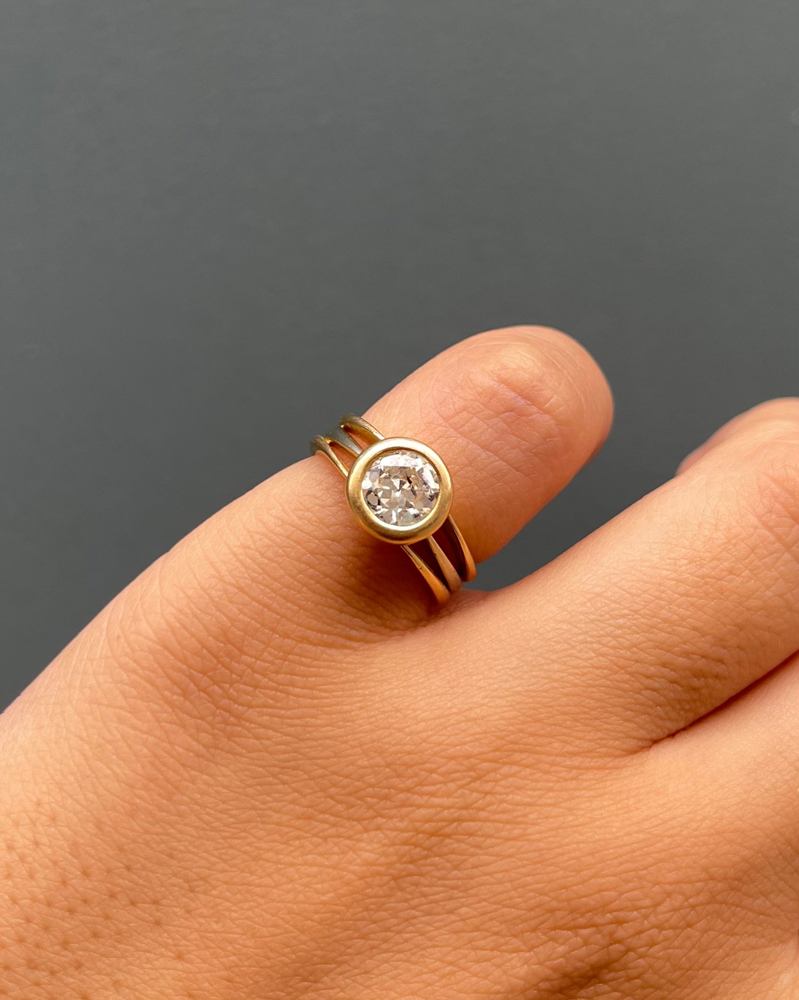 Bague Jonc Diamant 0.92 carat "Augustine"