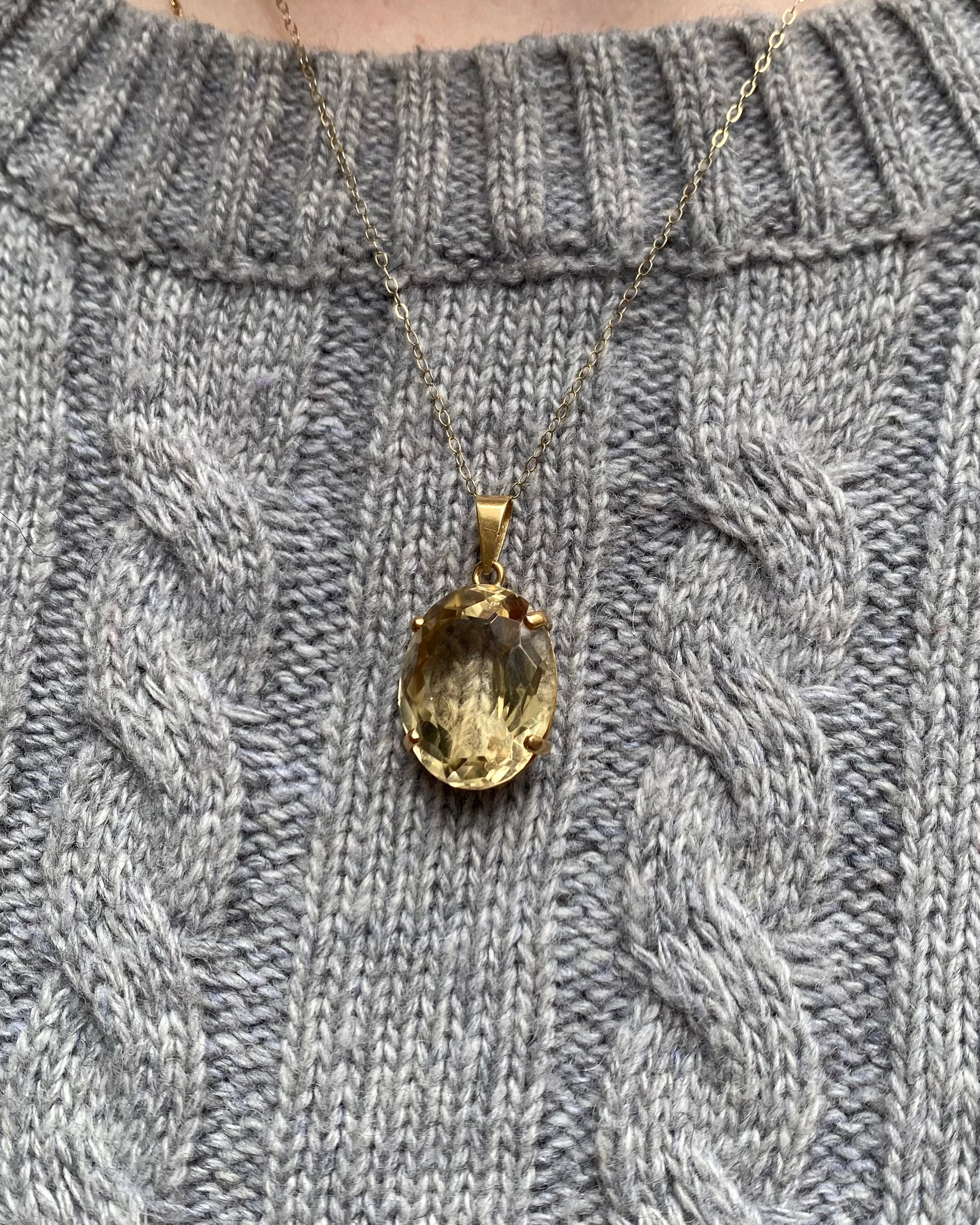 Pendentif Citrine 20 carats "Victorine"