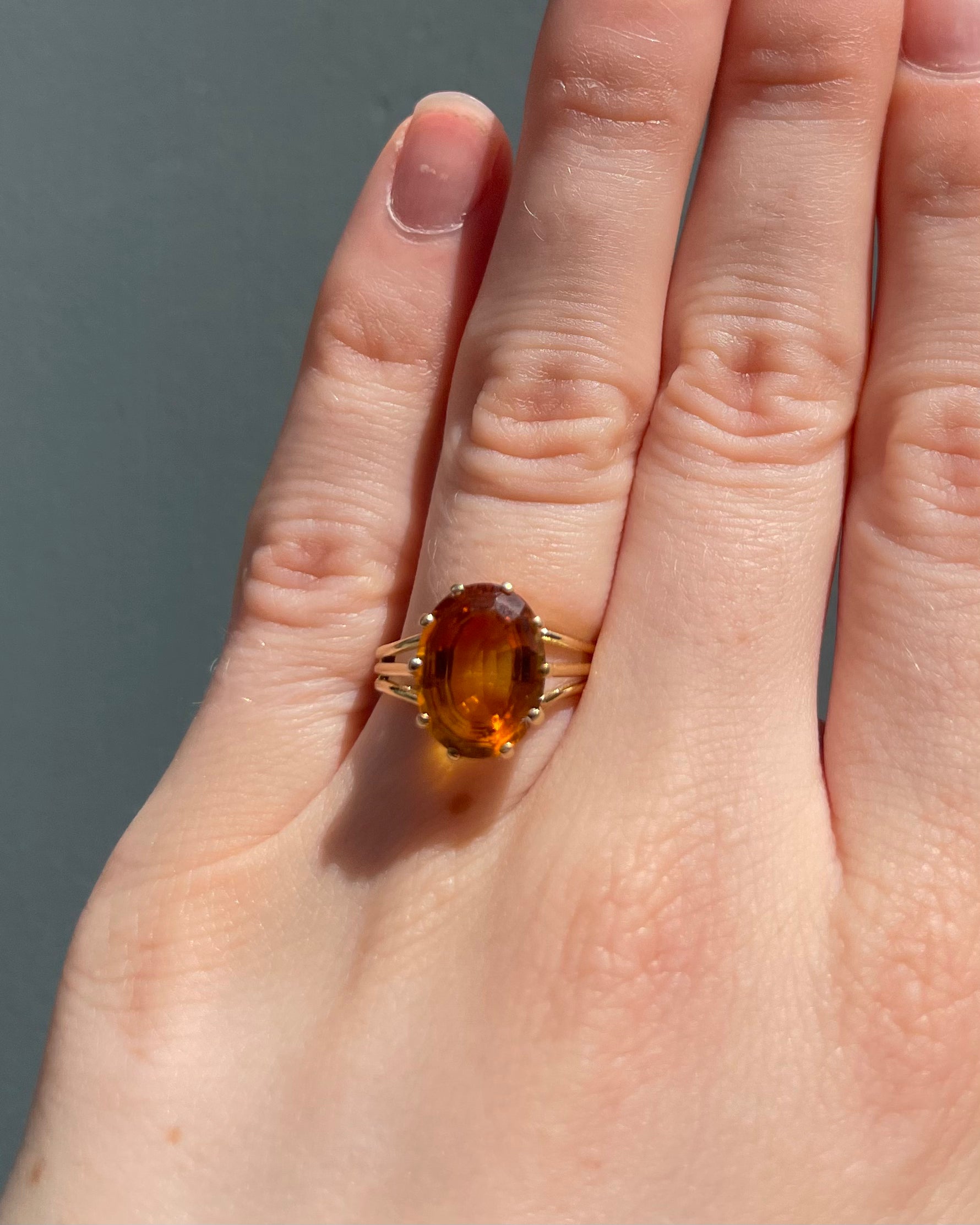 Citrine Cocktail Ring 3.30 Carats "Aimée"