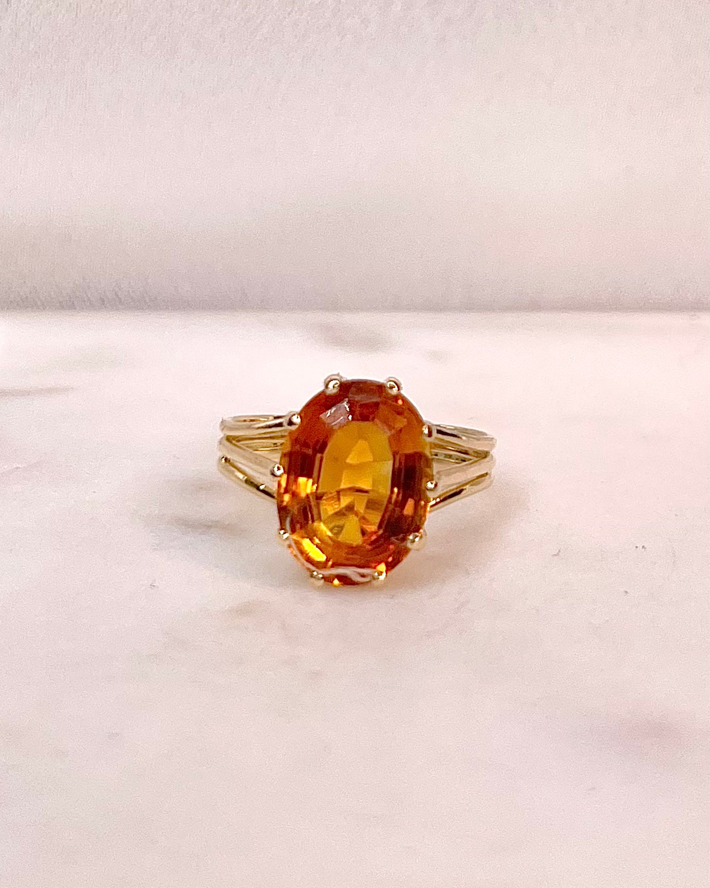 Citrine Cocktail Ring 3.30 Carats "Aimée"