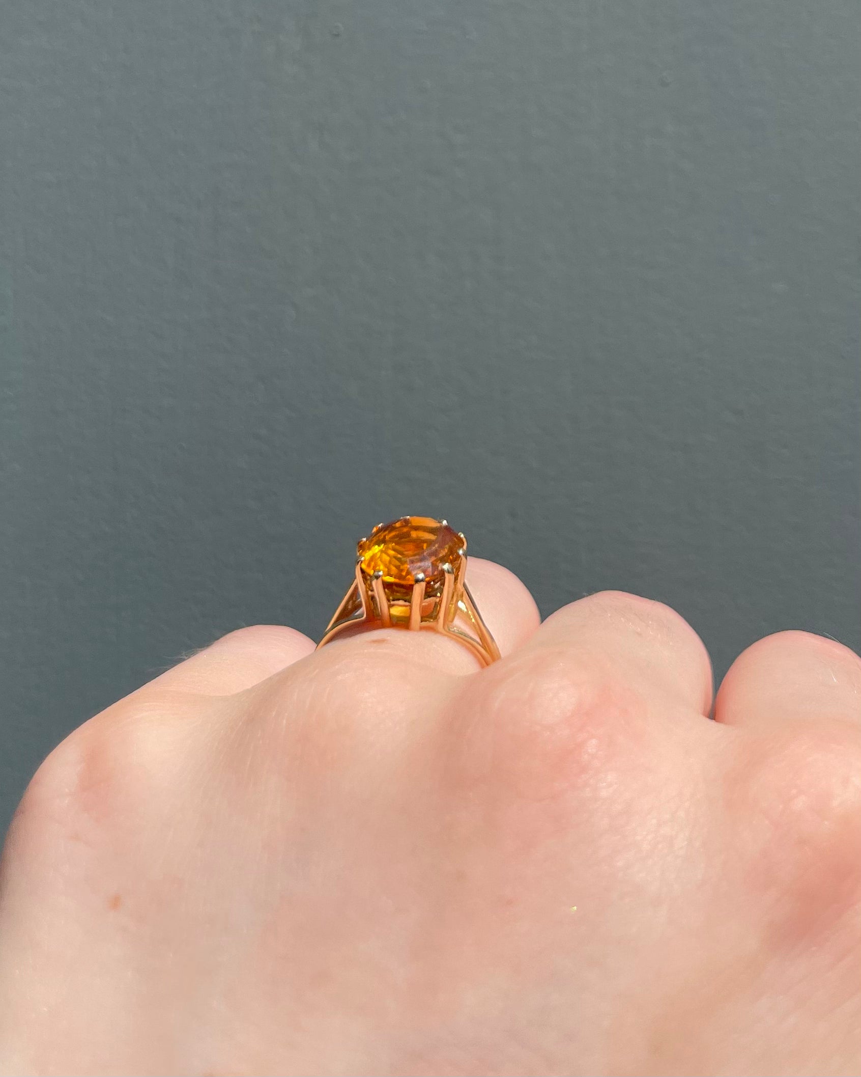Citrine Cocktail Ring 3.30 Carats "Aimée"