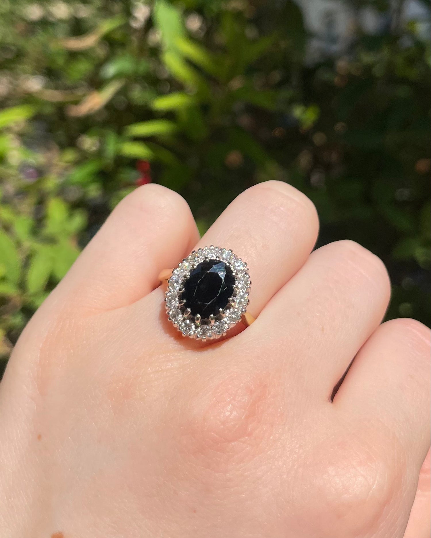 Bague Marguerite Saphir 2.75 carats & Diamants "Malena"