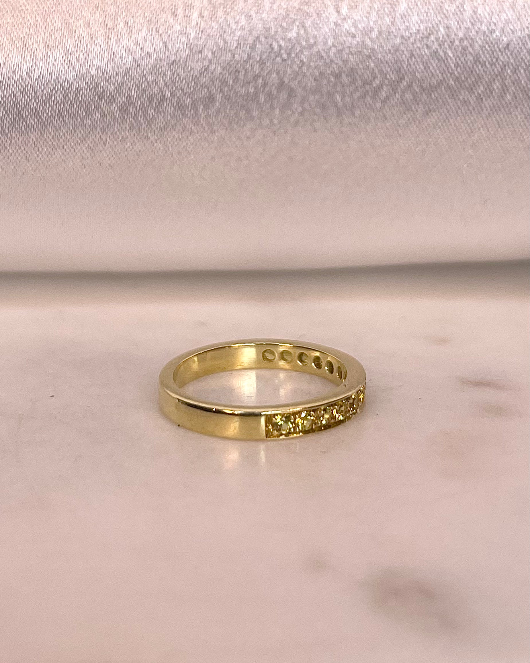 Demi-Alliance Saphirs Jaune 0.84 carat "Florane"