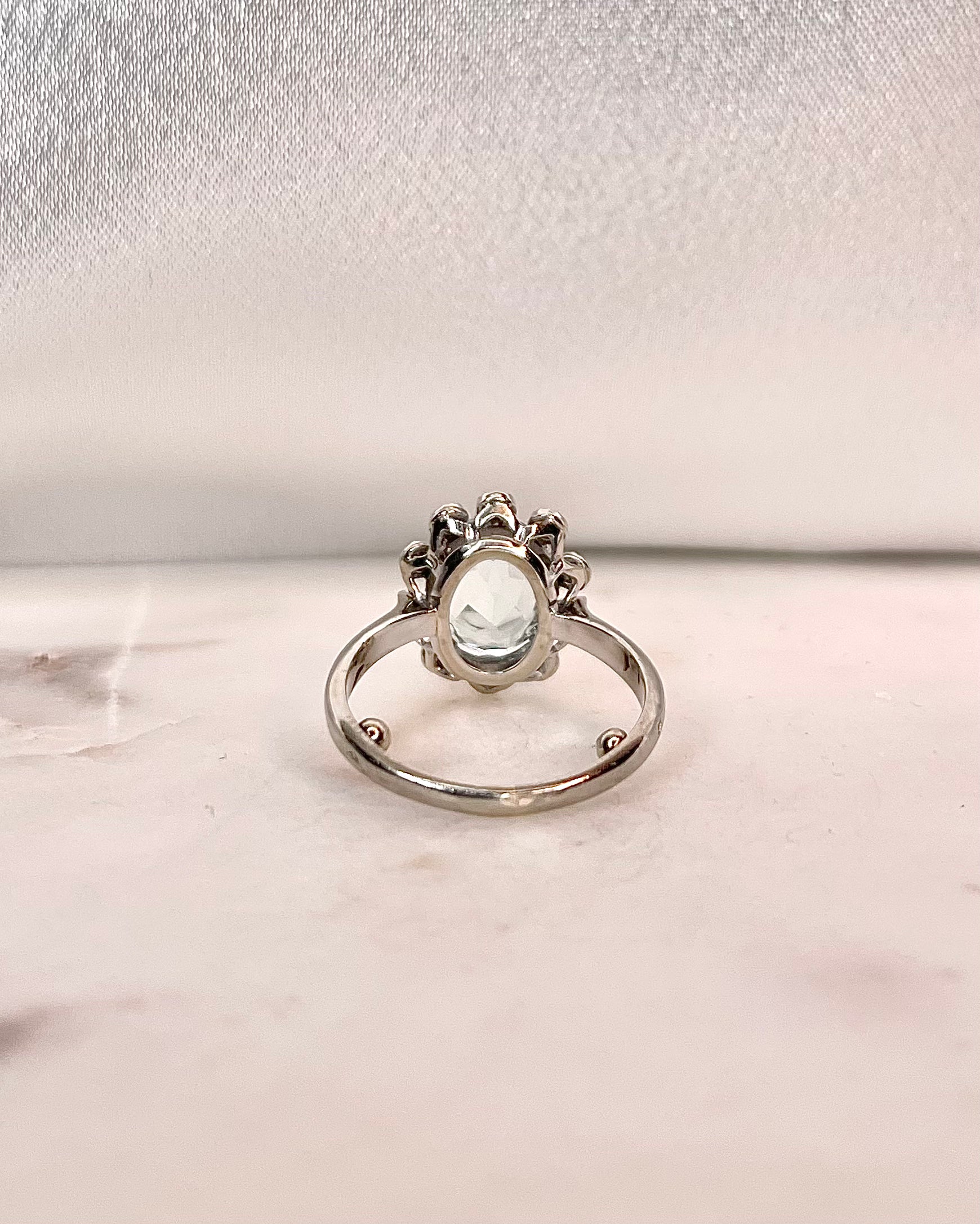 Bague Marguerite Aigue-Marine 2.30 carats & Diamants "Inaya"