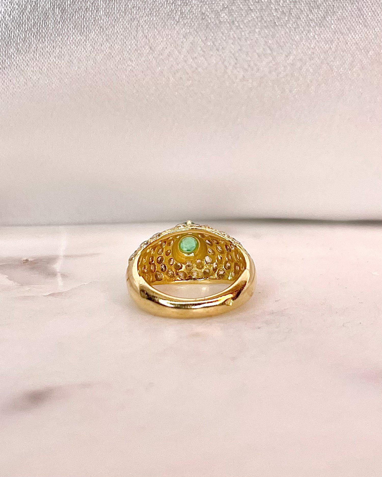 Bague Jonc Emeraude & Diamants 1.56 carat "Judith"