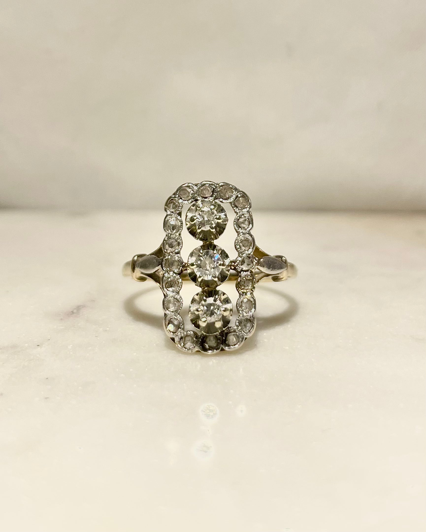 Bague Art -déco Diamants marquise "Léorine"