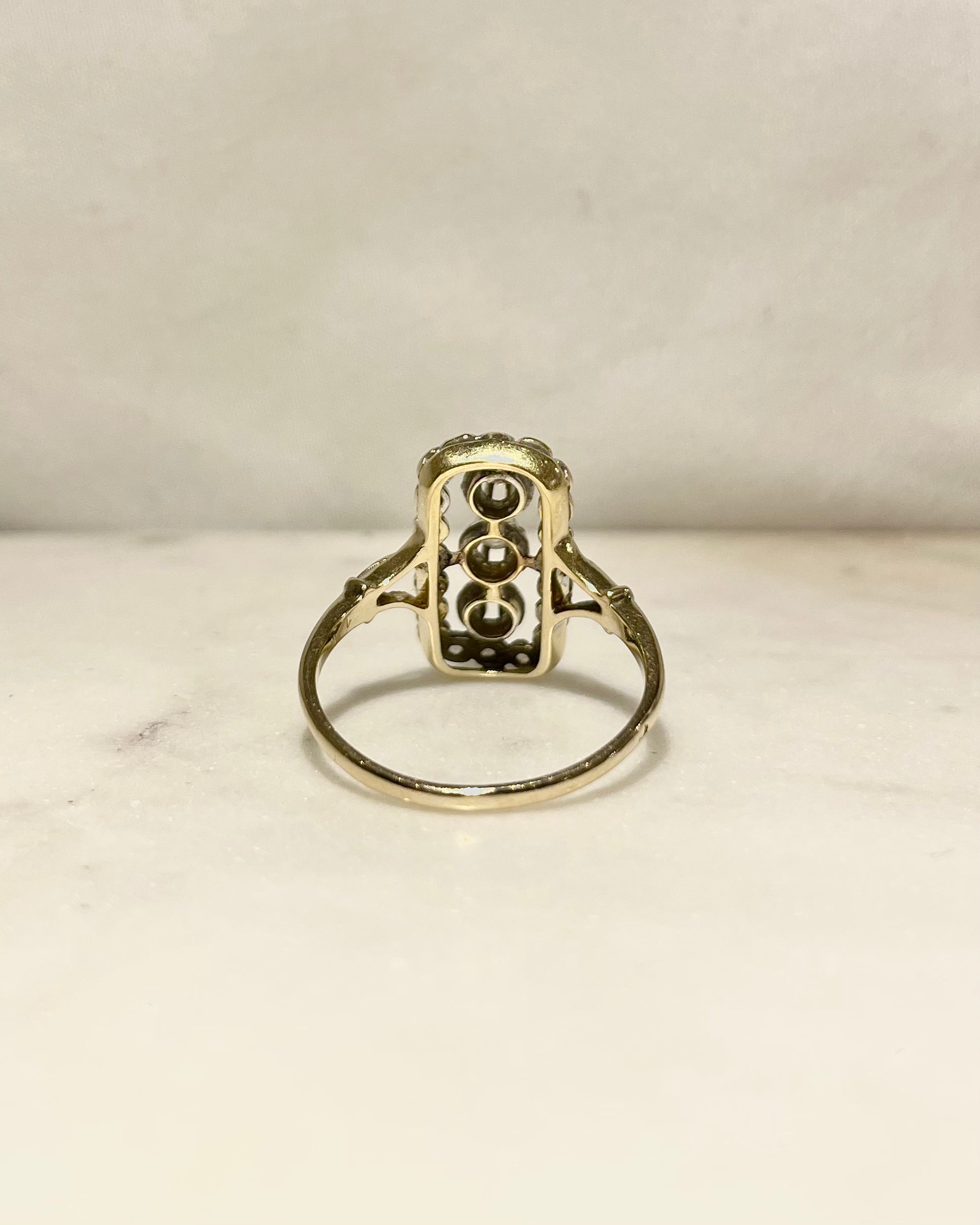 Bague Art -déco Diamants marquise "Léorine"