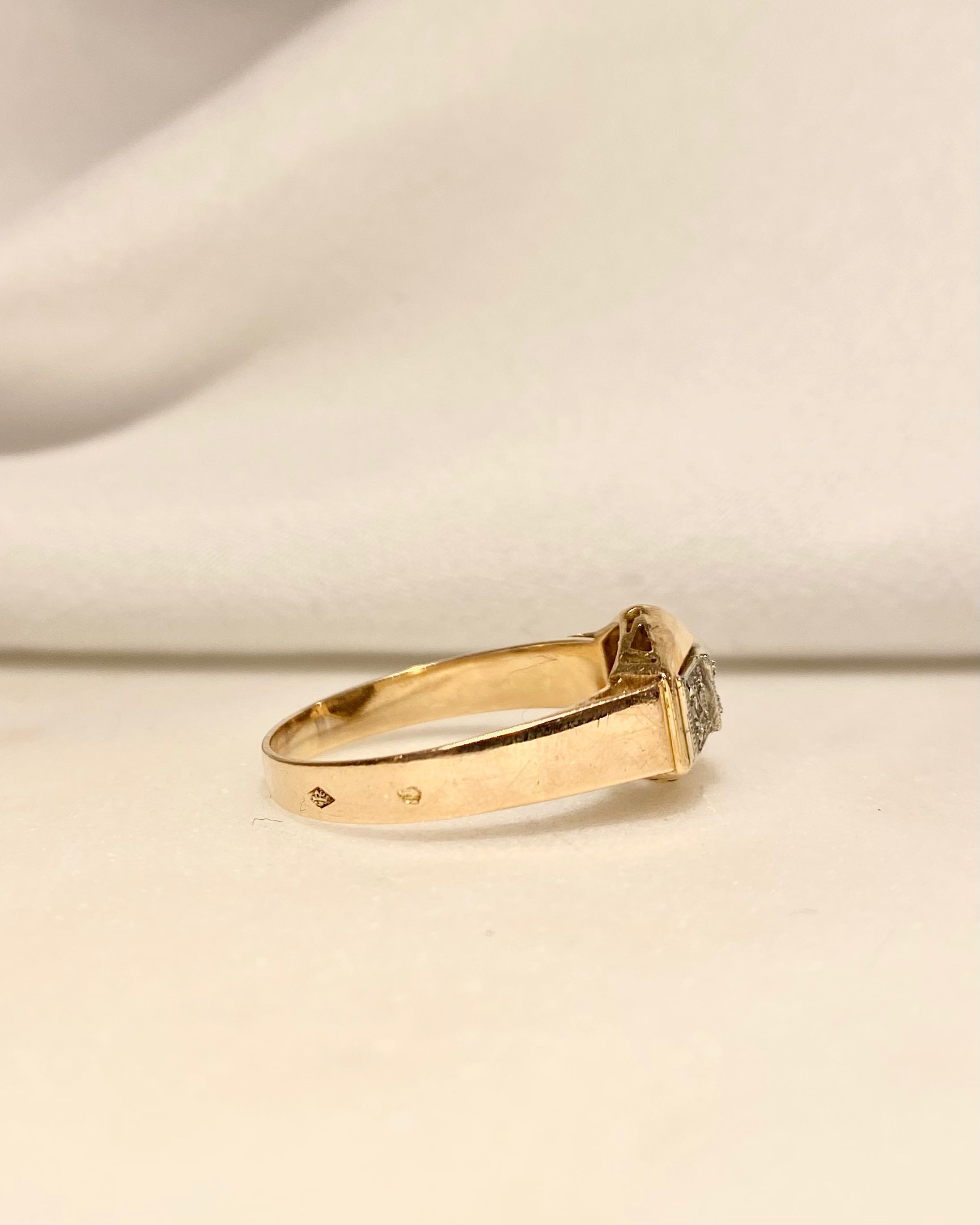 Bague Tank Art-déco Diamants "Palmyre"