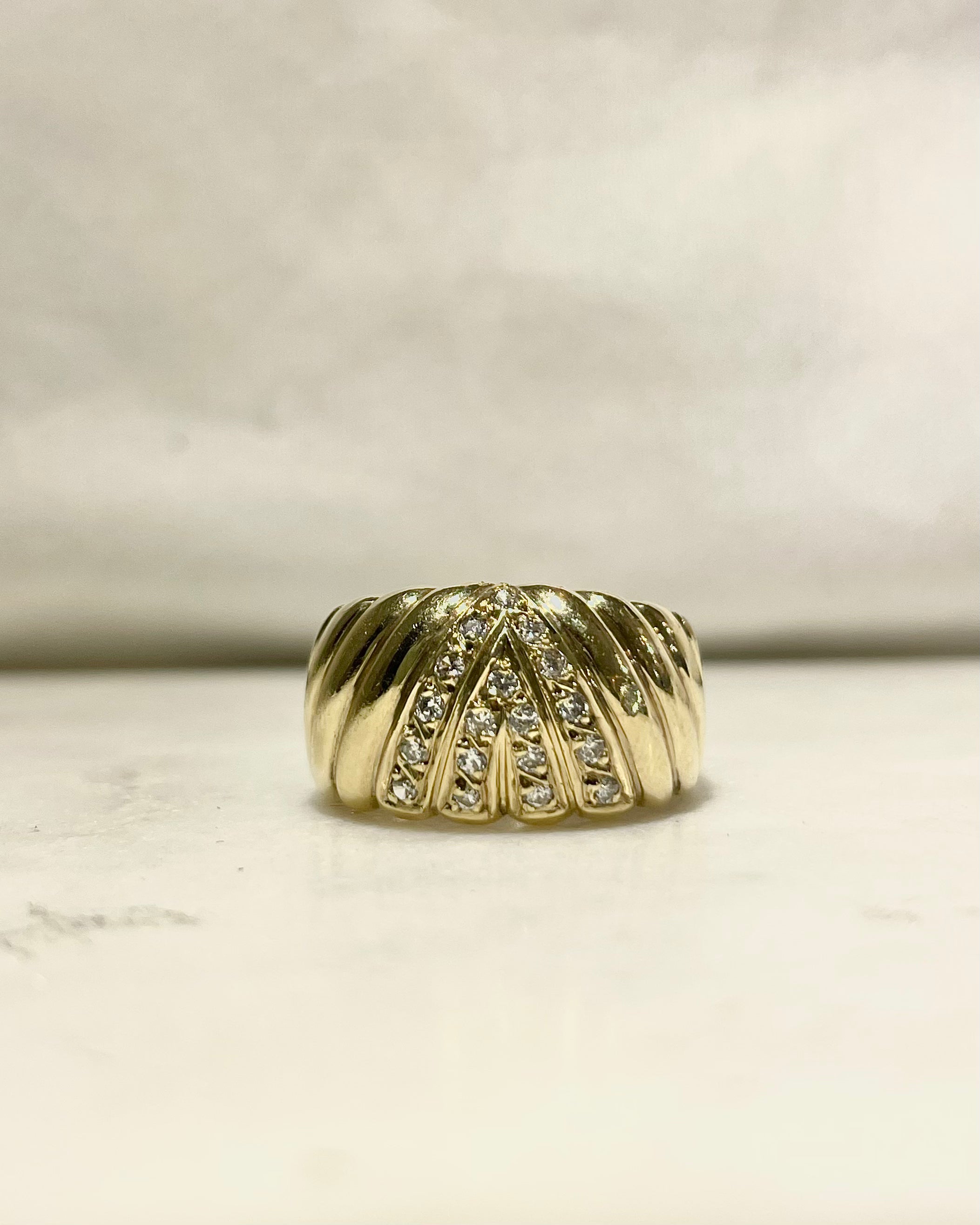 Bague Jonc or 6,57g & Diamants "Jazina"