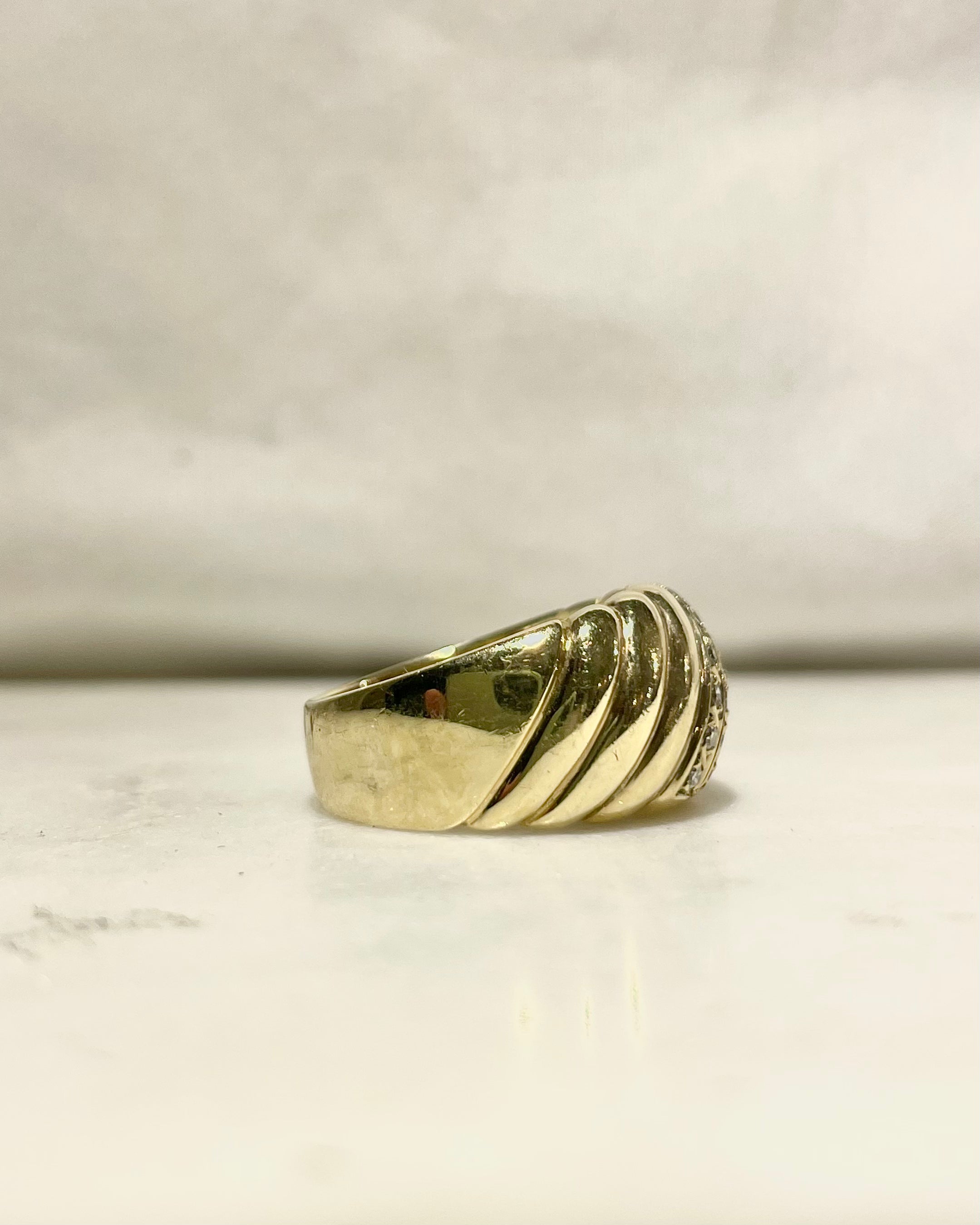 Bague Jonc or 6,57g & Diamants "Jazina"