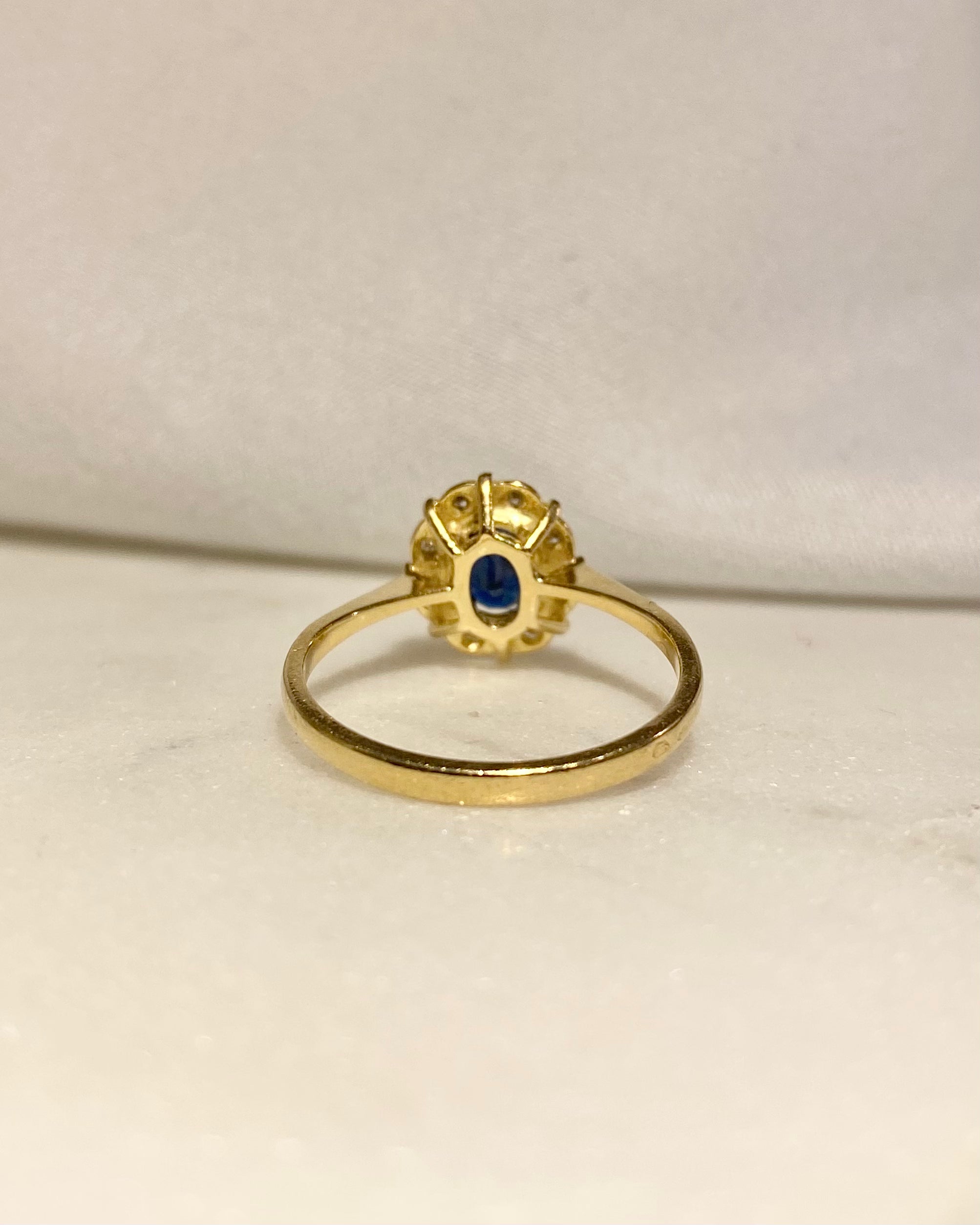 Bague Marguerite Saphir 0.50 carat & Diamants “Florie”