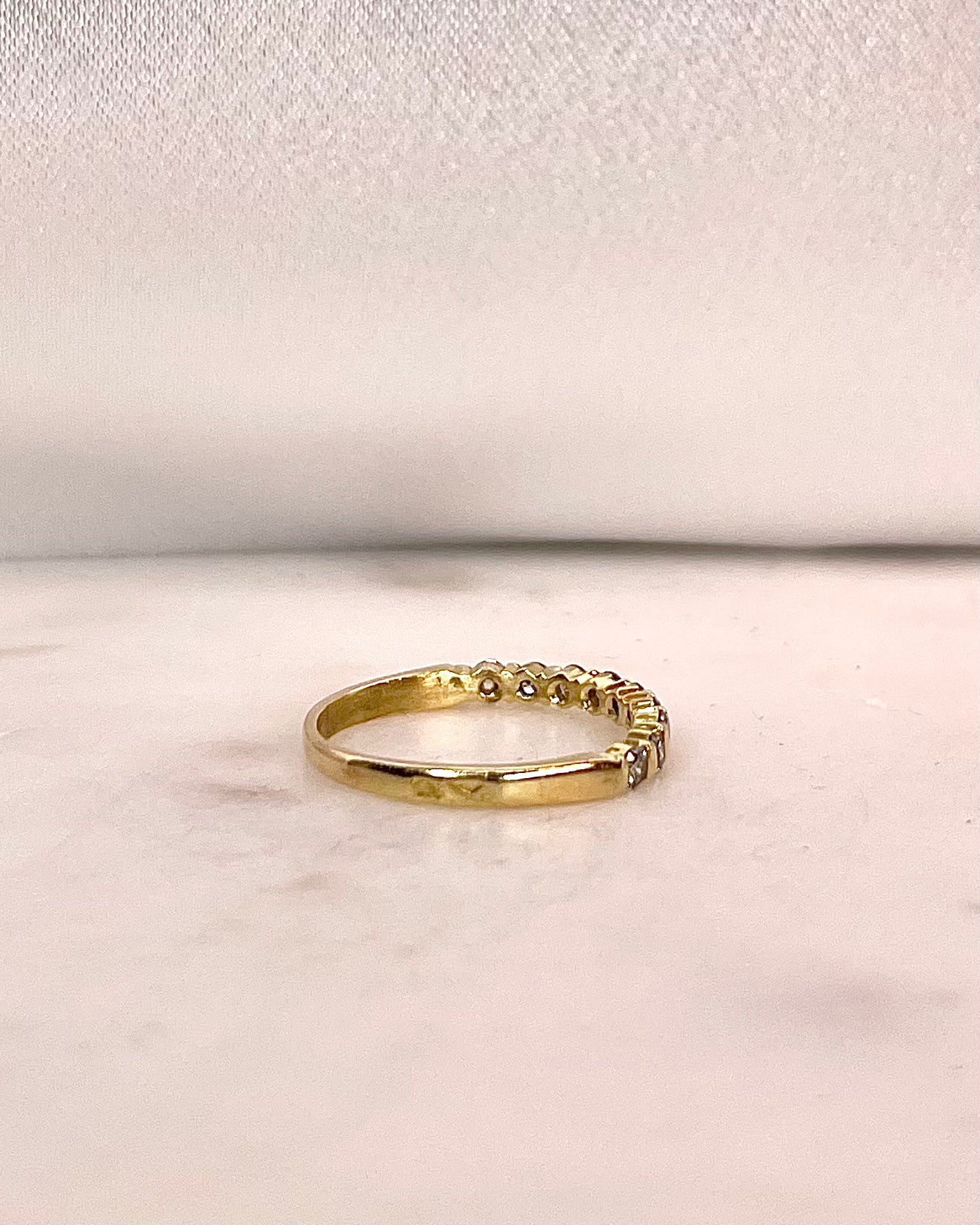 Bague Demi-Alliance Diamants "Assia"