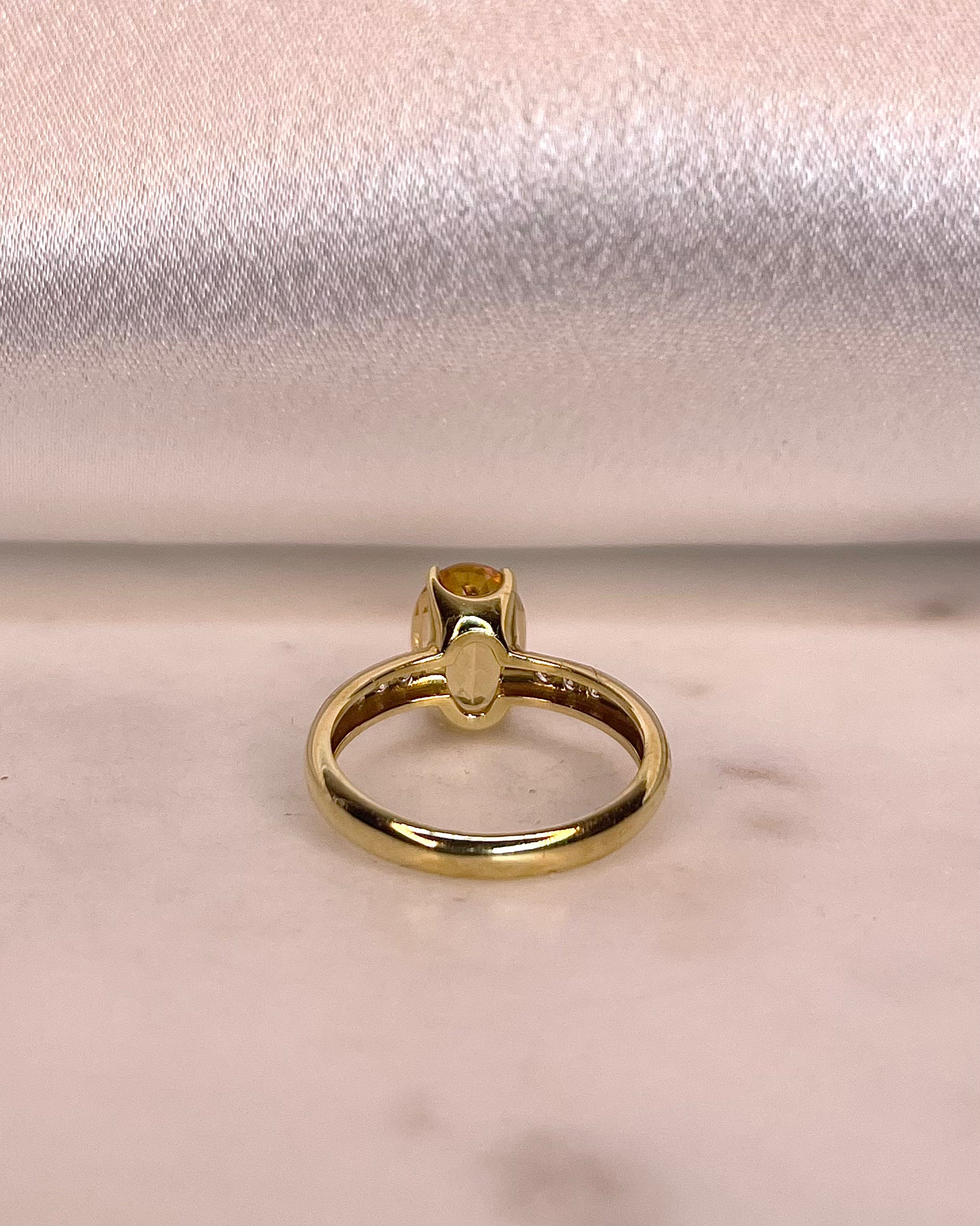 Trilogie Topaze Jaune 3.15 carats & Diamants "Isadora"