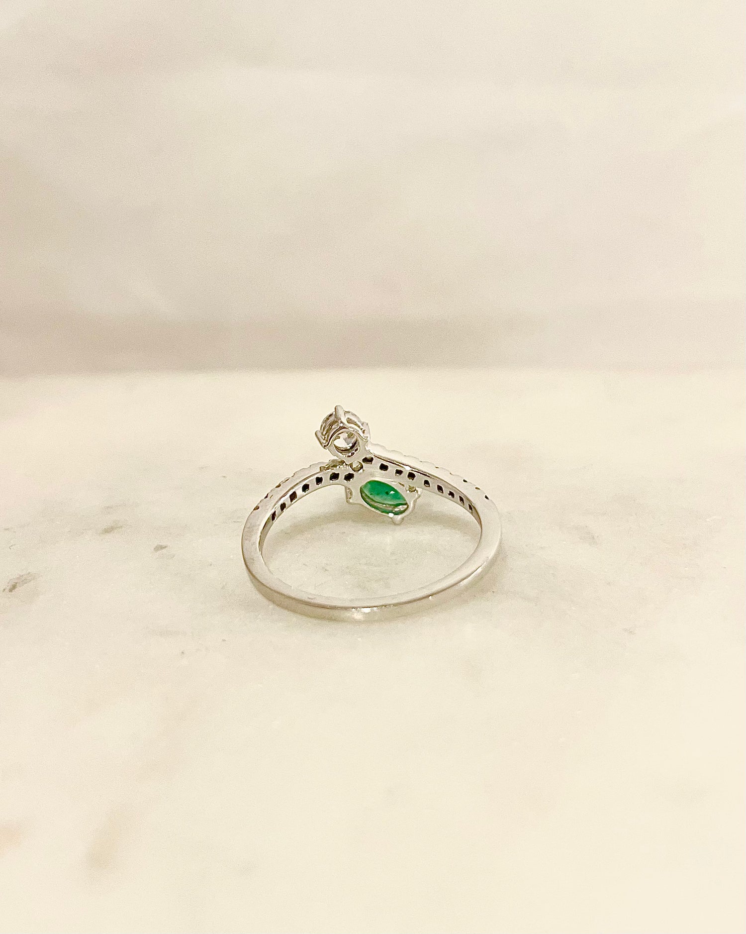 Bague Toi & Moi Emeraudes & Diamants “Auden”