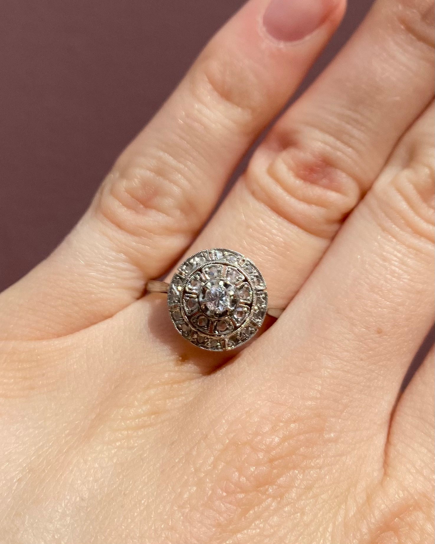 Bague Art-Déco 25 Diamants 0.34 carat "Aziel"