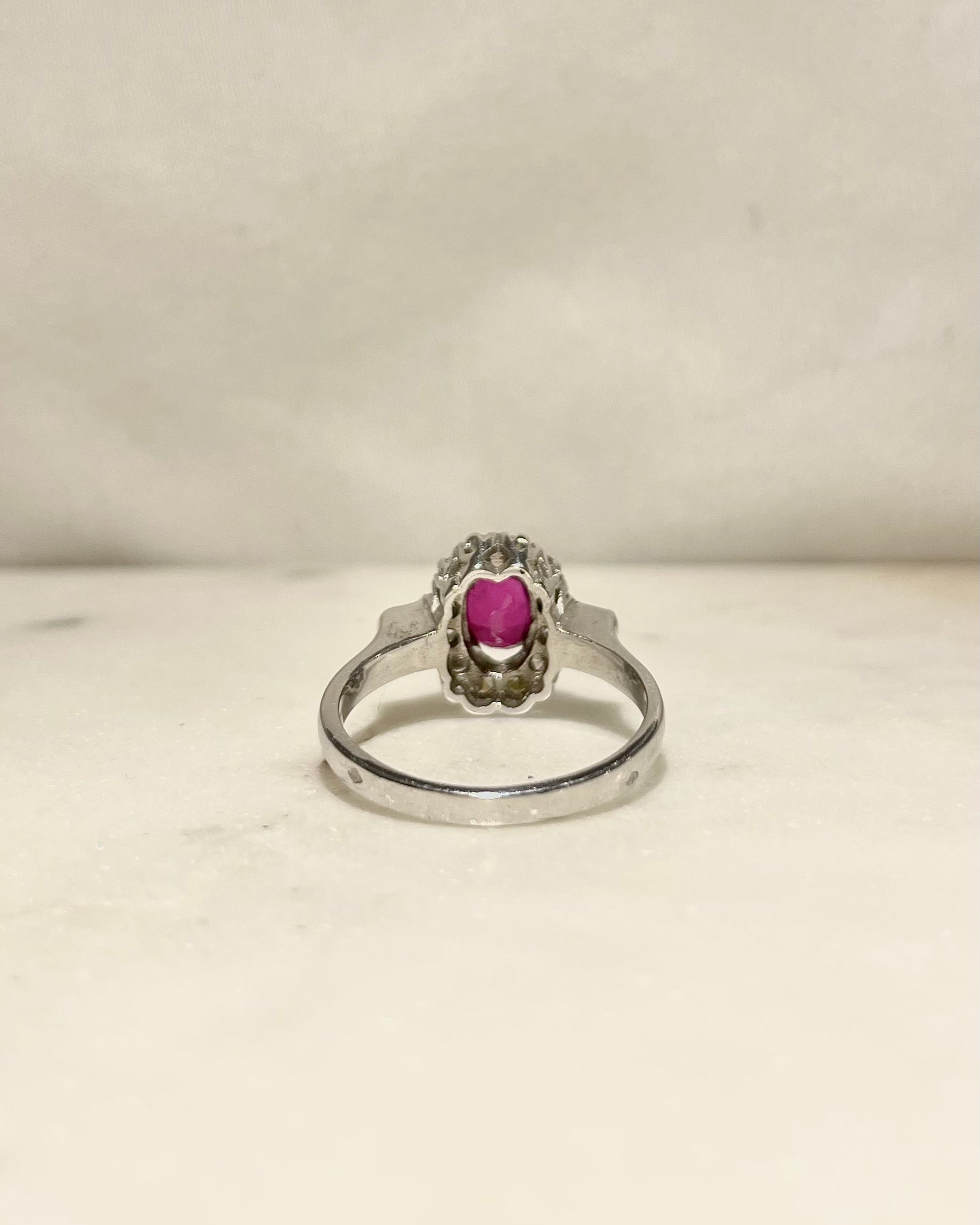 Bague Marguerite Rubis 1 carat & Diamants "Sorynelle"