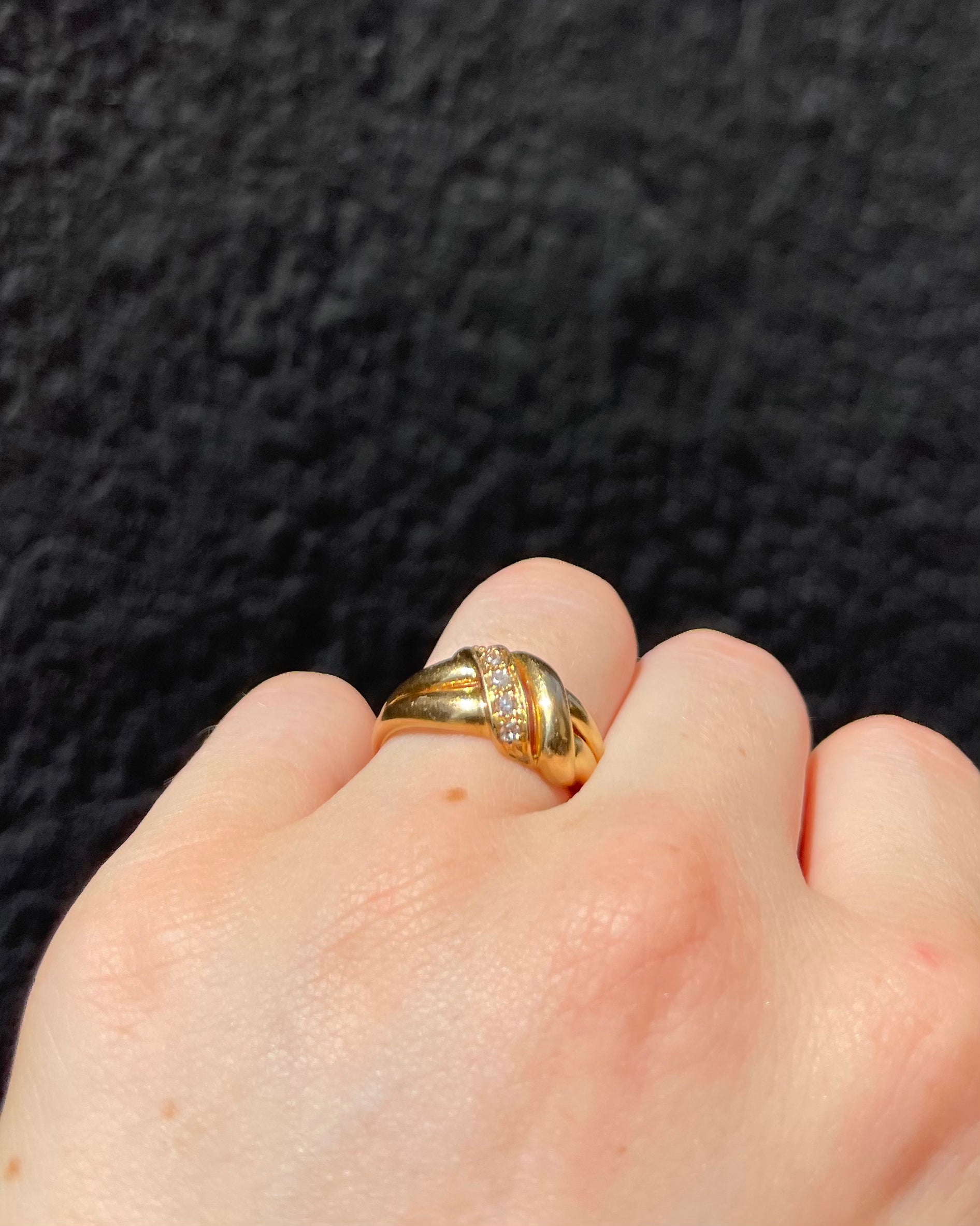 Anillo de banda con diamantes "Délia"