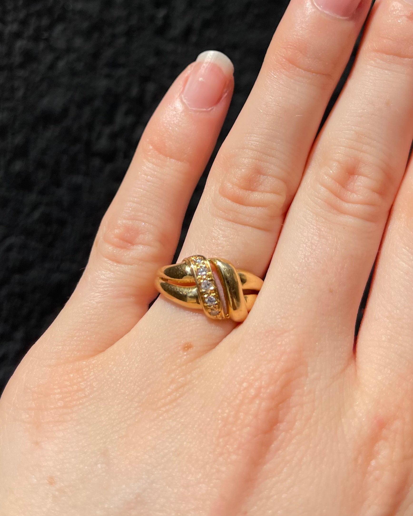 Anillo de banda con diamantes "Délia"