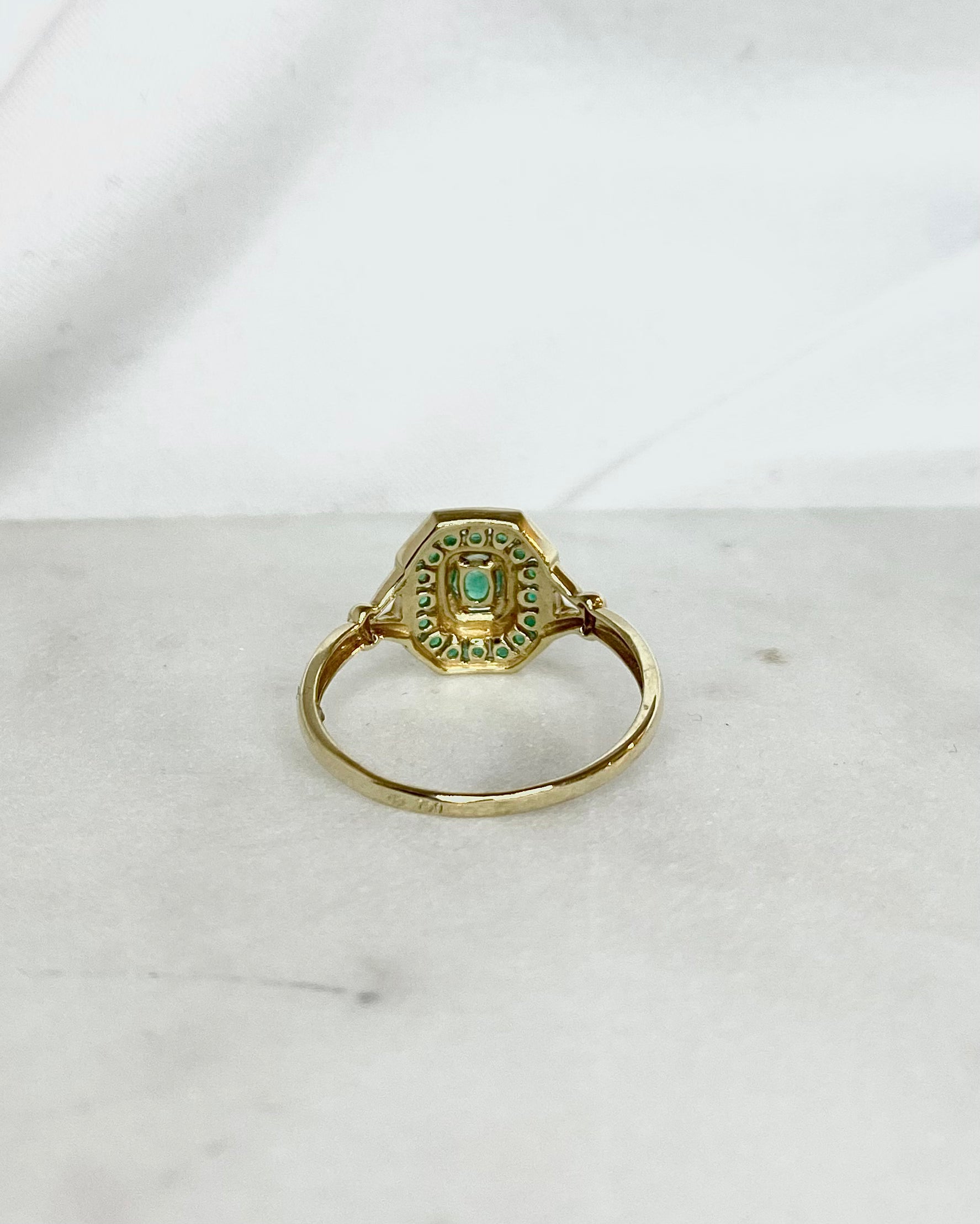 Bague Style Art-Déco Emeraudes 0.47 carats & Diamants "Azilis"