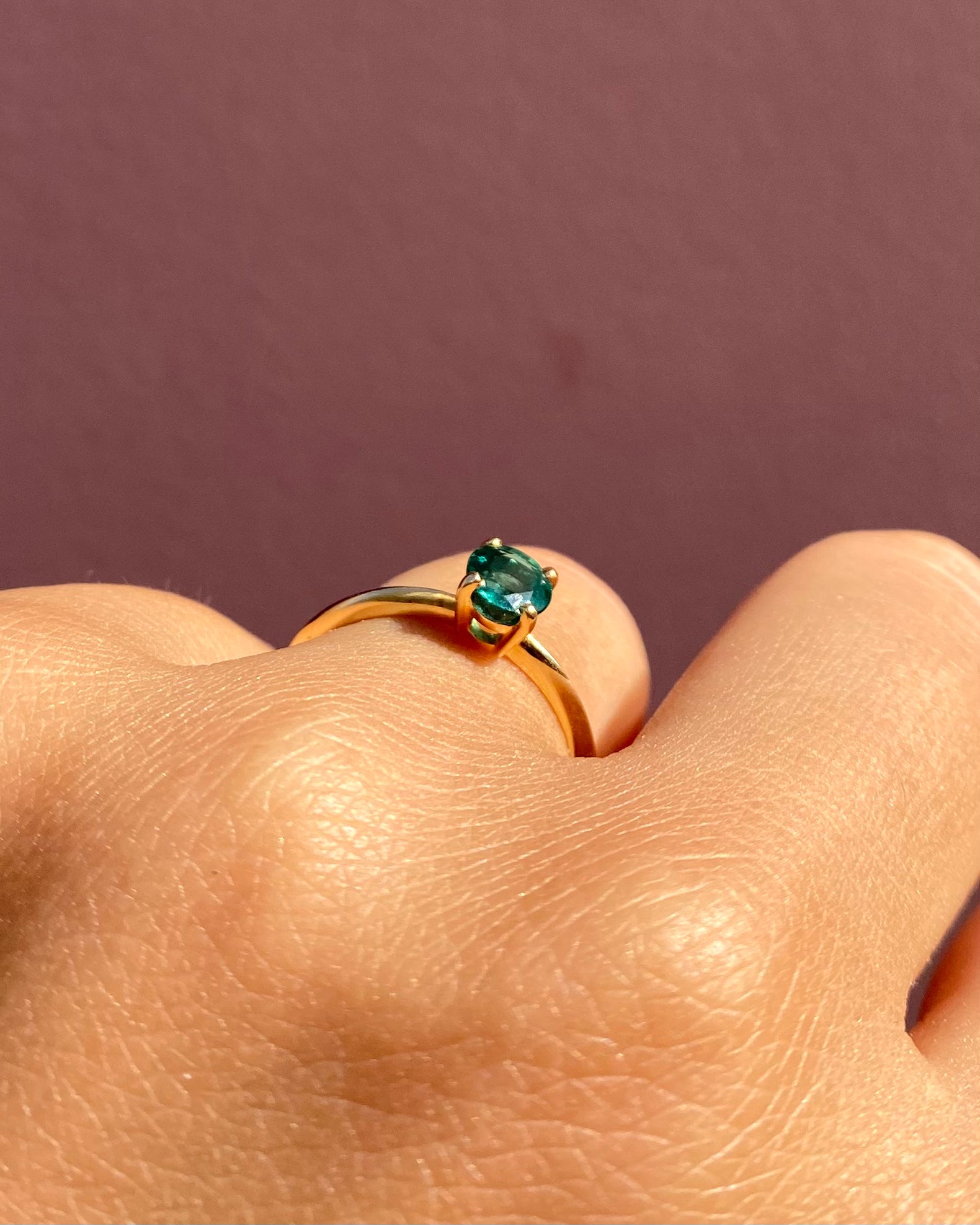 Solitaire Emeraude 0.37 carat "Clémentine"
