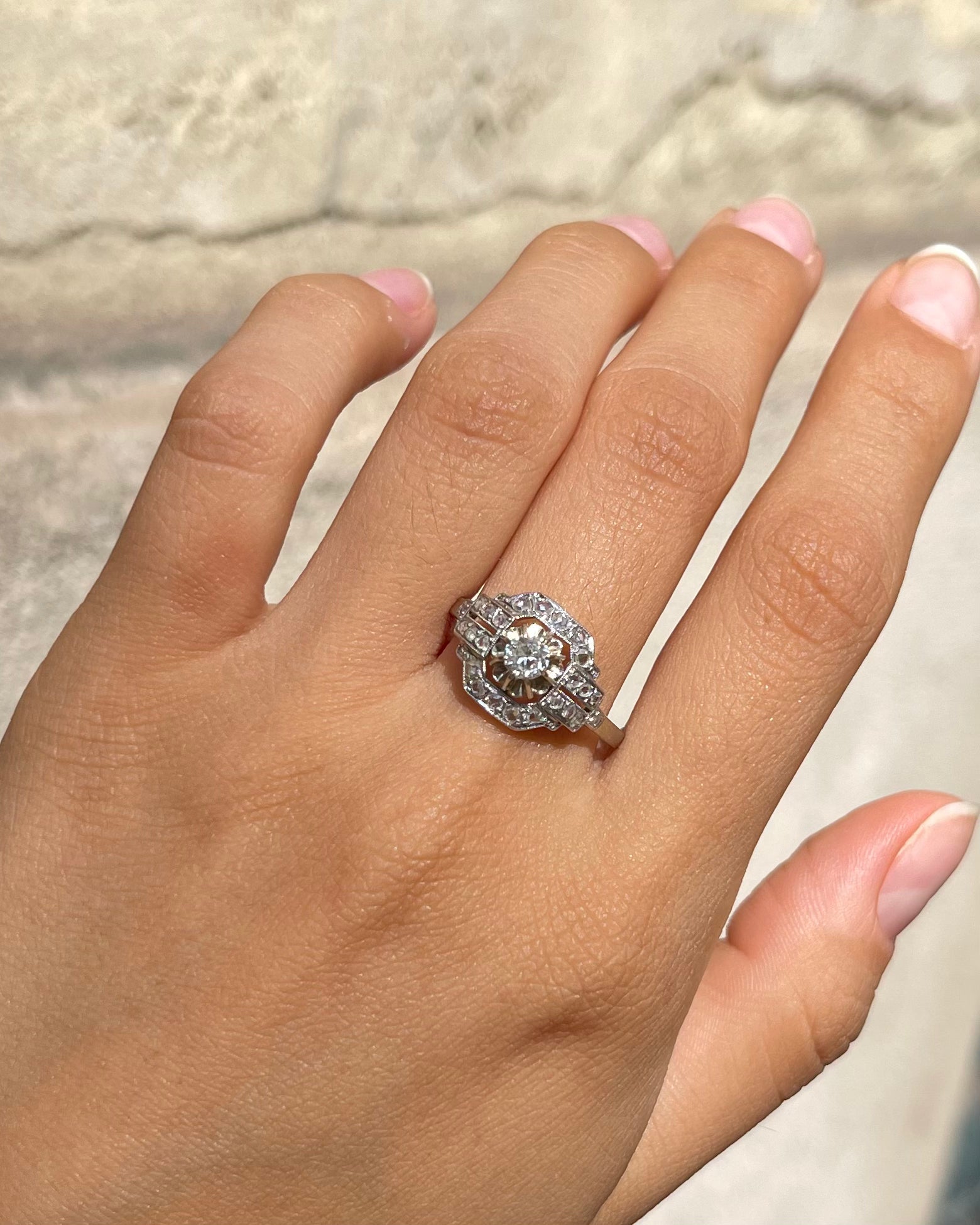 Bague Art-Déco 25 Diamants "Vényra"