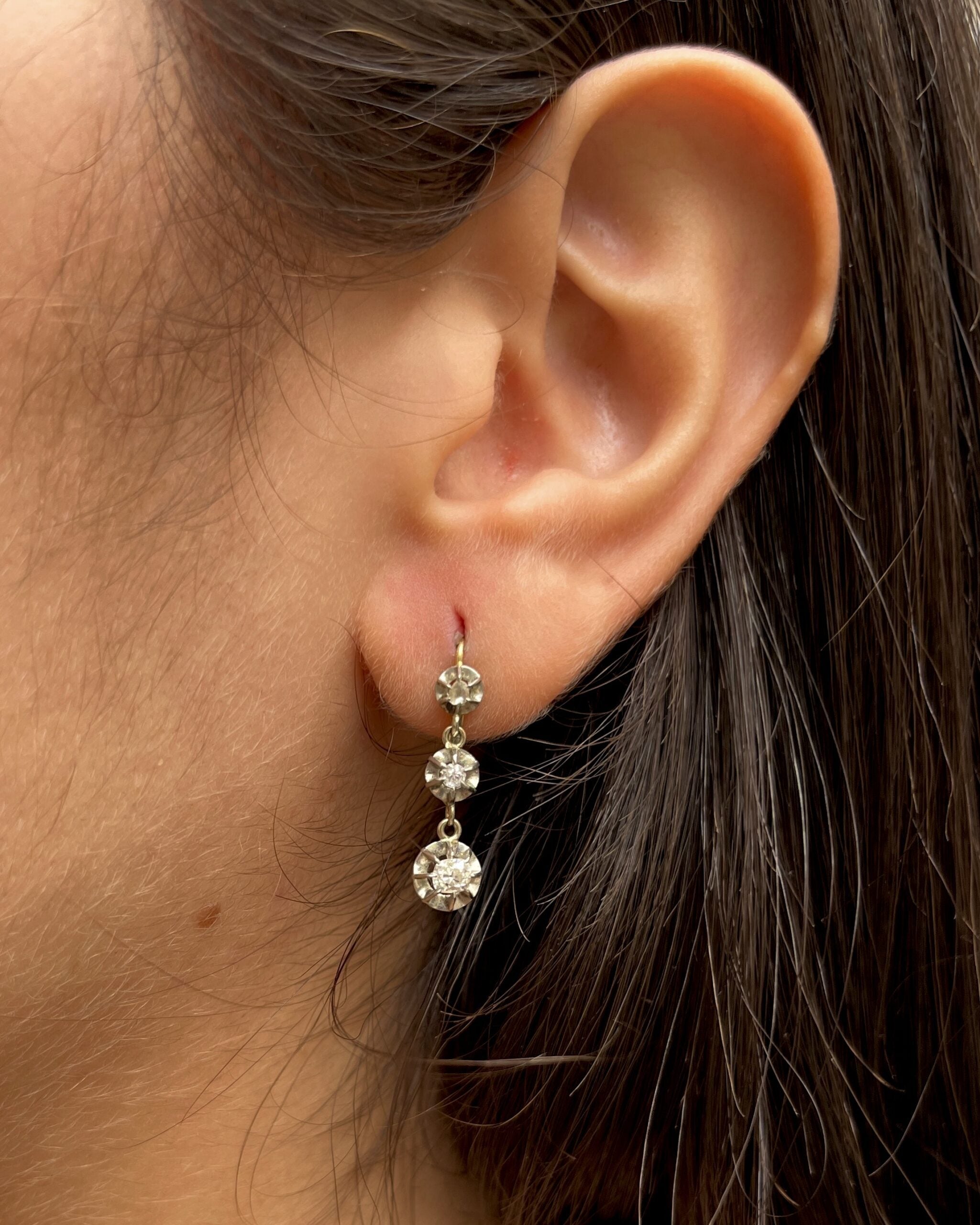 Dormeuses diamants vintage "Grace"