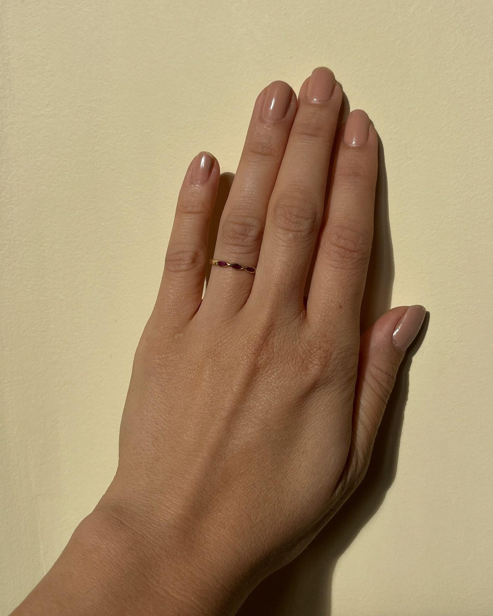 Bague Trilogie rubis "Alexine"