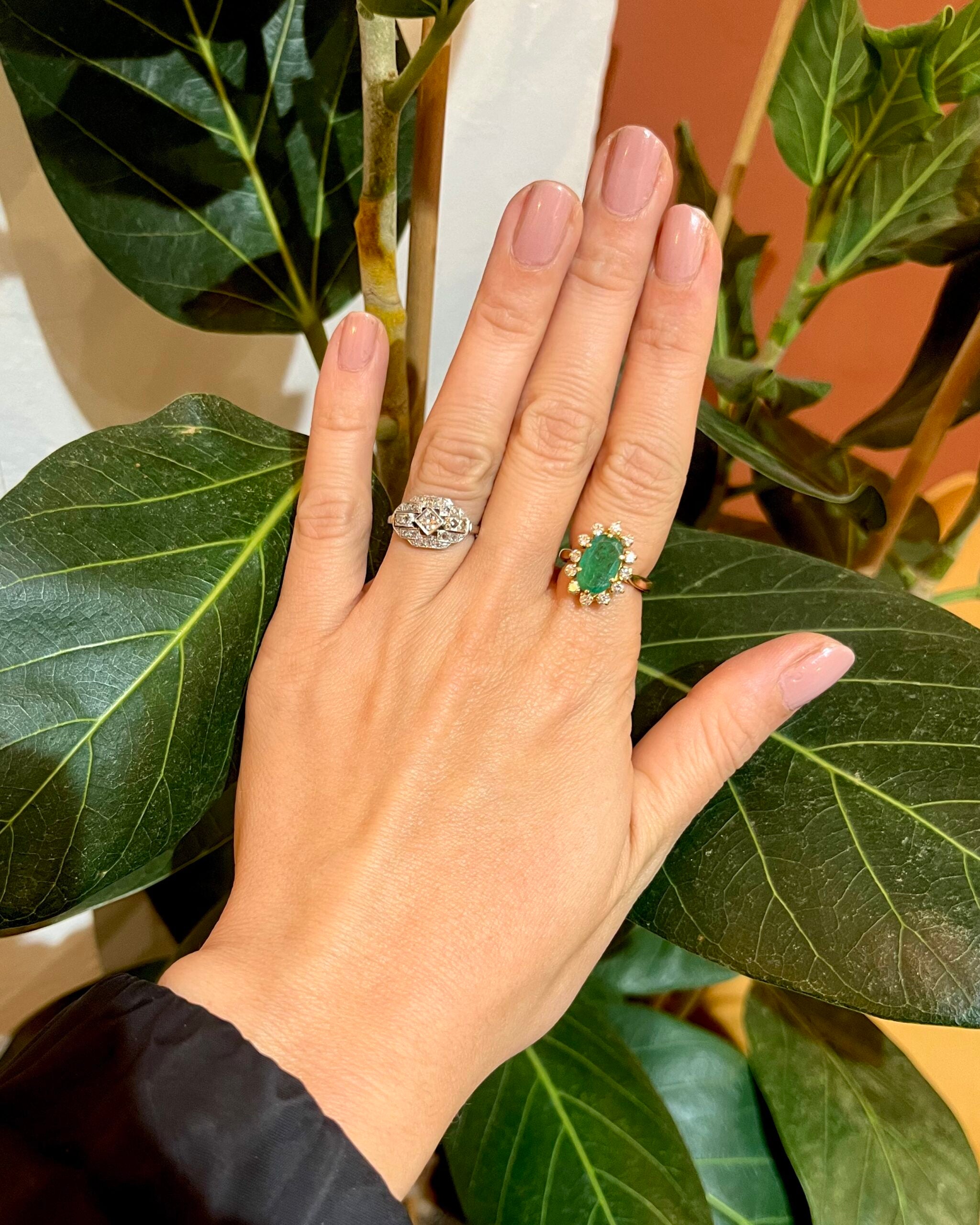 Bague vintage Art-Déco Diamants "Chloé"