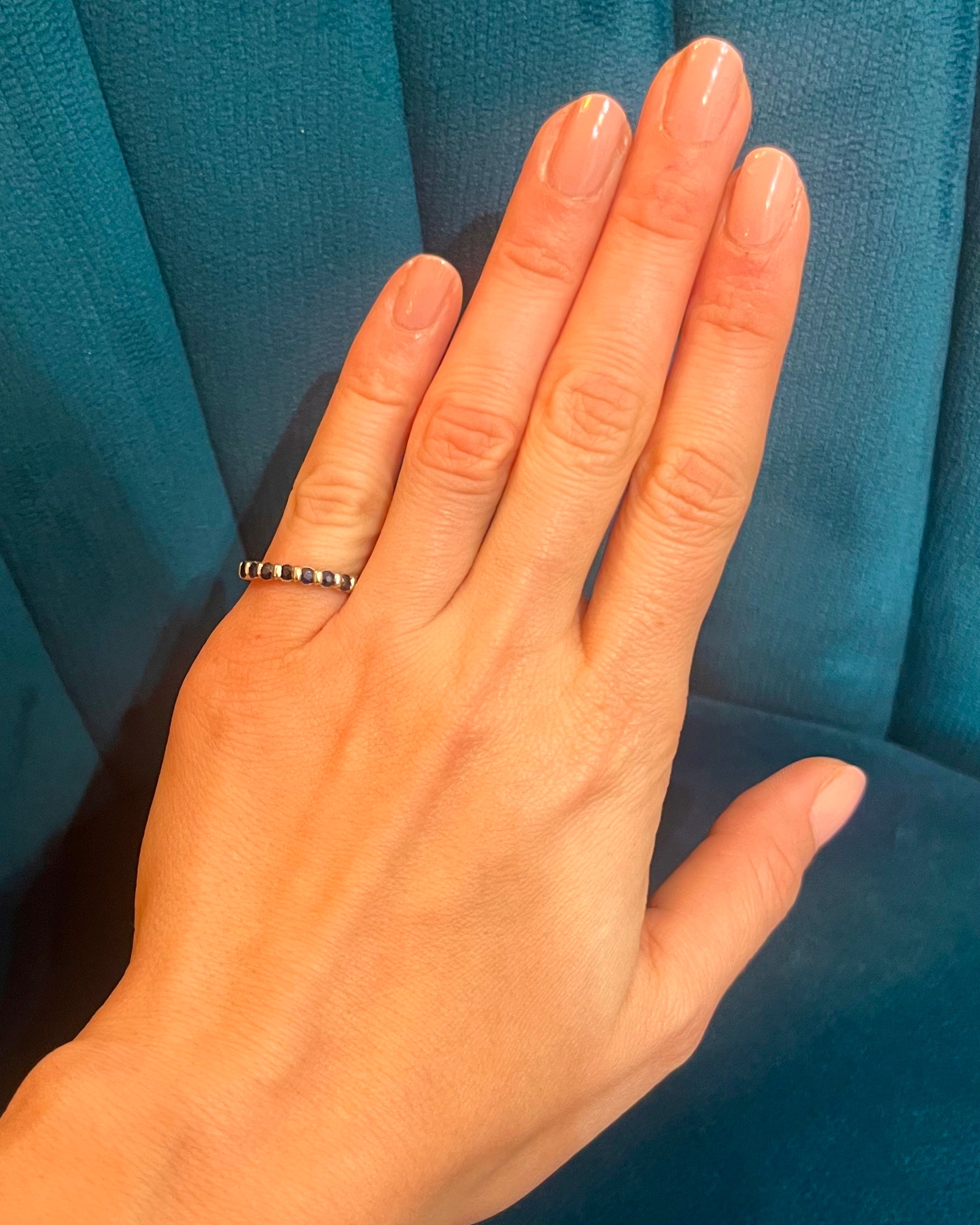 American Sapphire Wedding Band 1.15 carat "Orion"