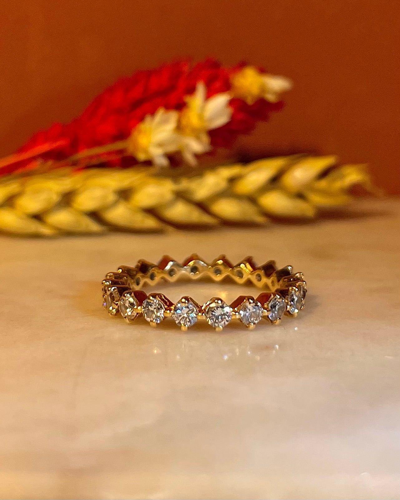 American Wedding Band 20 Diamonds 1 Carat "Leighton"