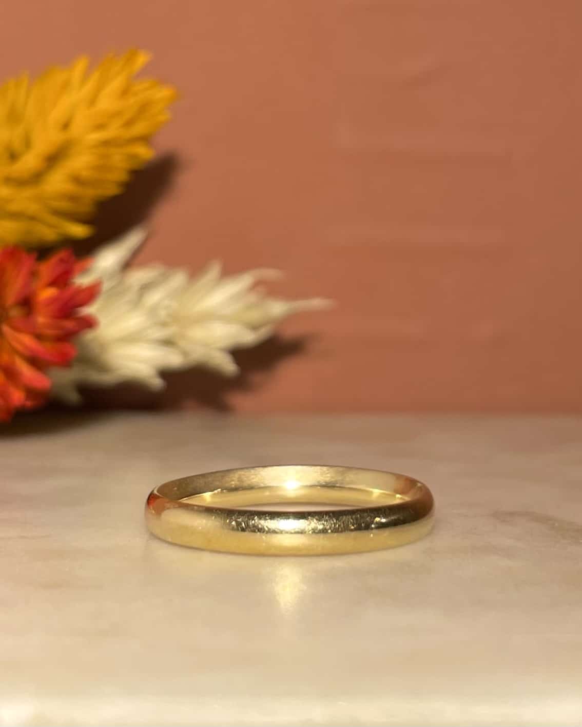 Anillo de bodas vintage en oro de 18 quilates «Veda»