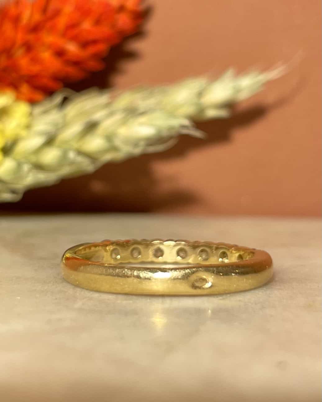 Demi-Alliance vintage 7 Diamants "Edmée"