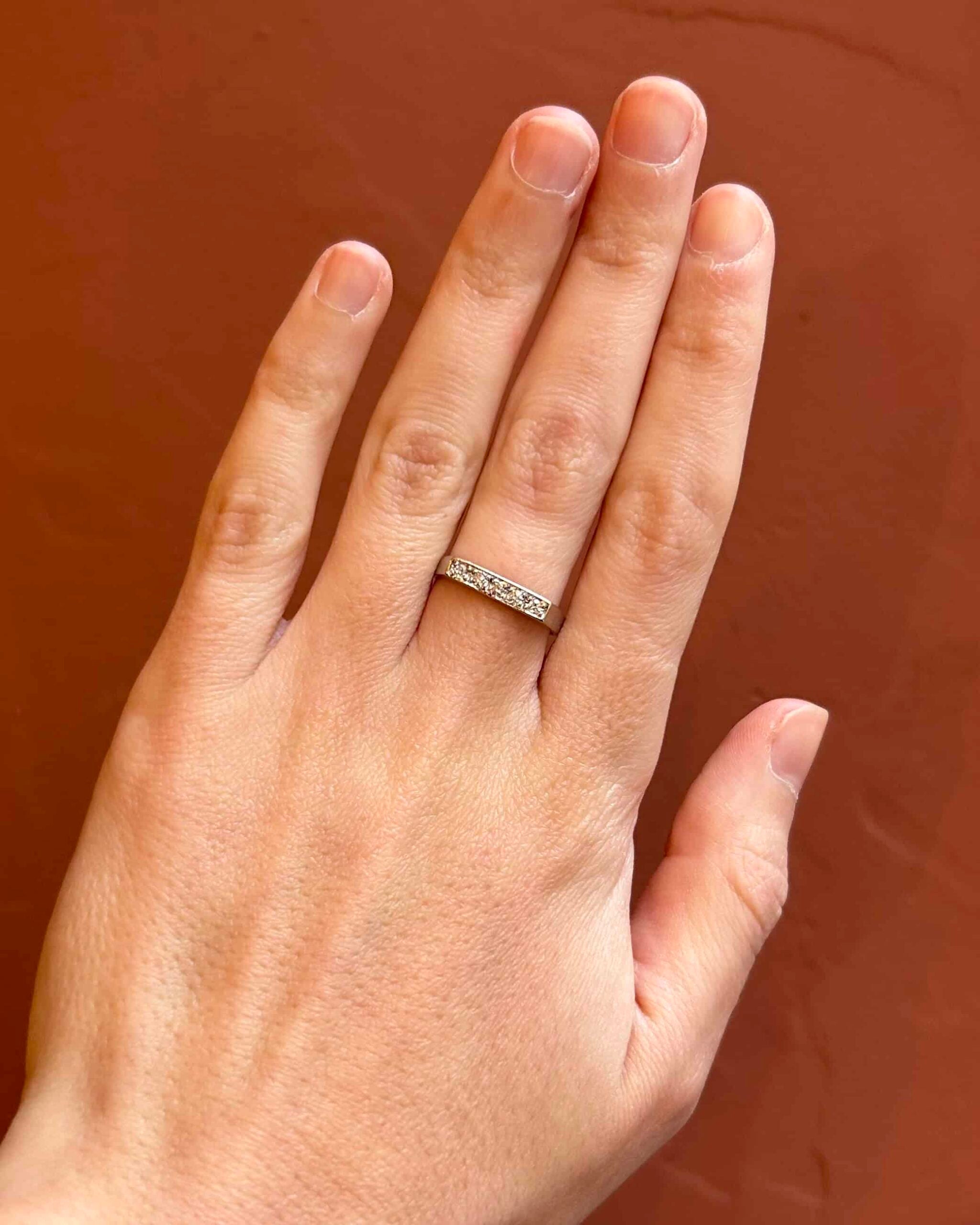 Bague rivière 5 Diamants "Poppy"