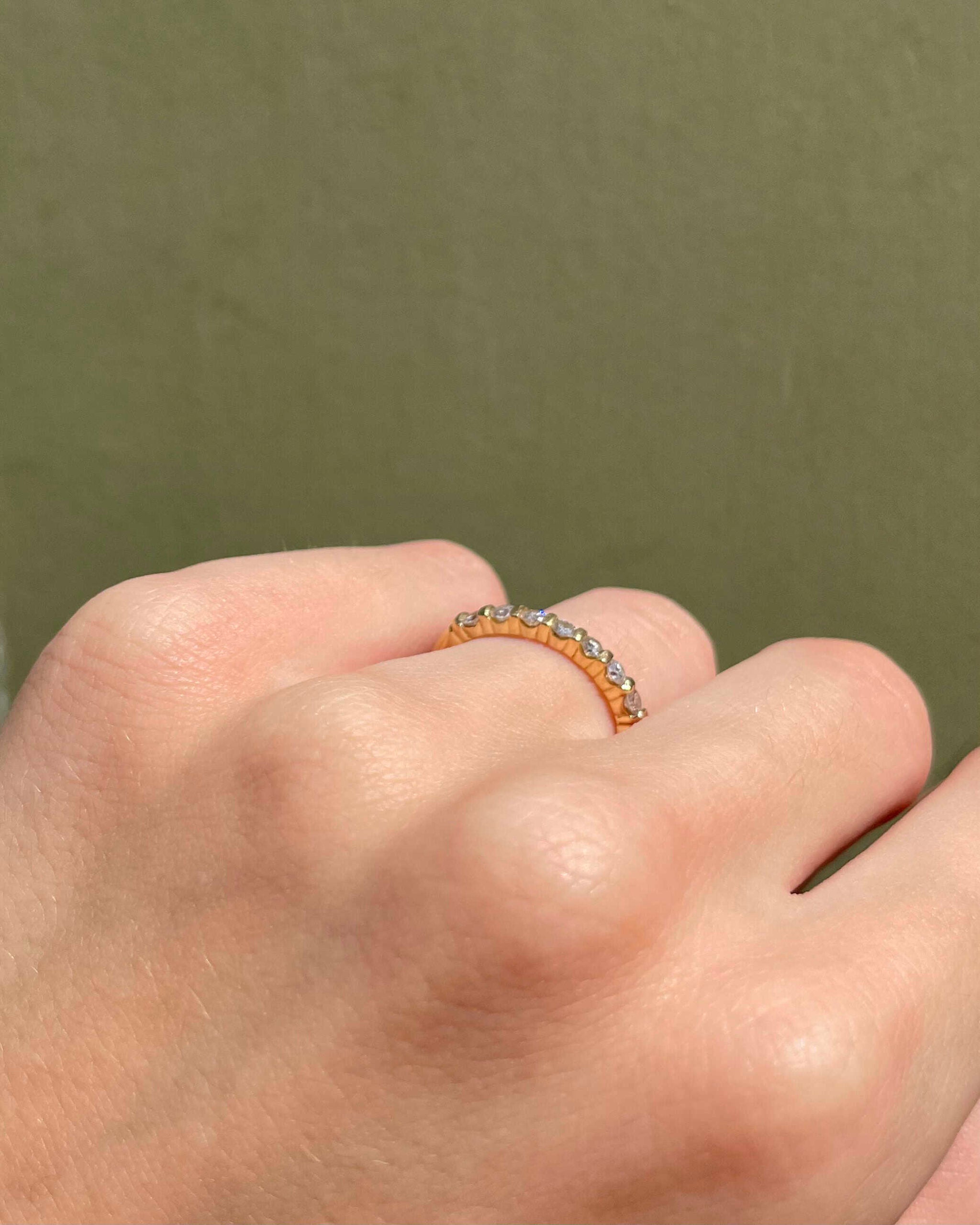 Demi-Alliance vintage 7 Diamants "Edmée"