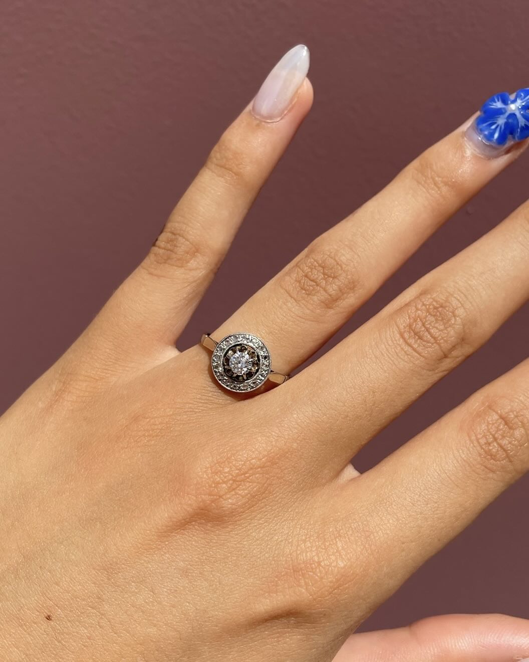 Art Deco Ring 17 Diamonds "Nina"