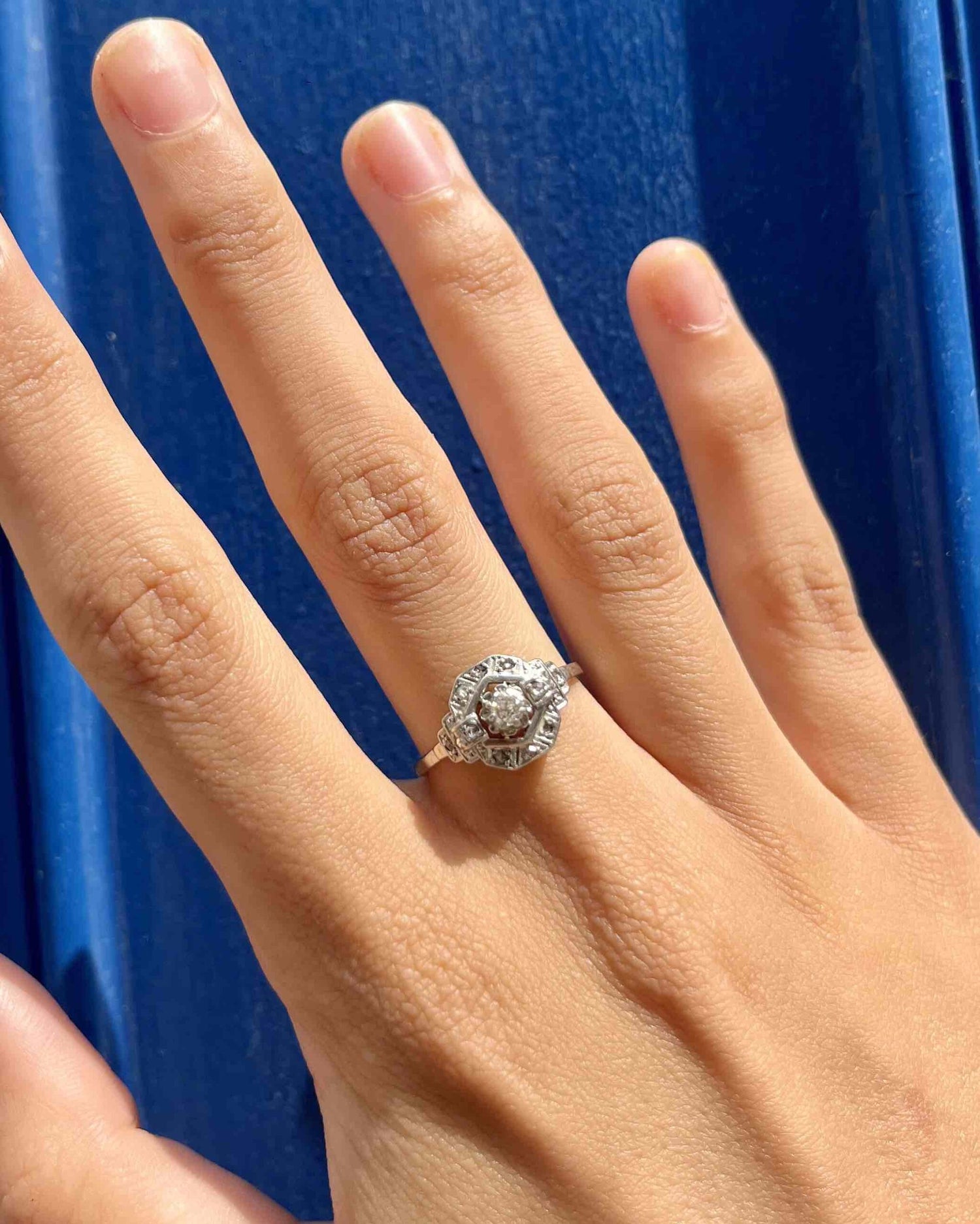 Bague Art-déco Diamants "Cécilia"