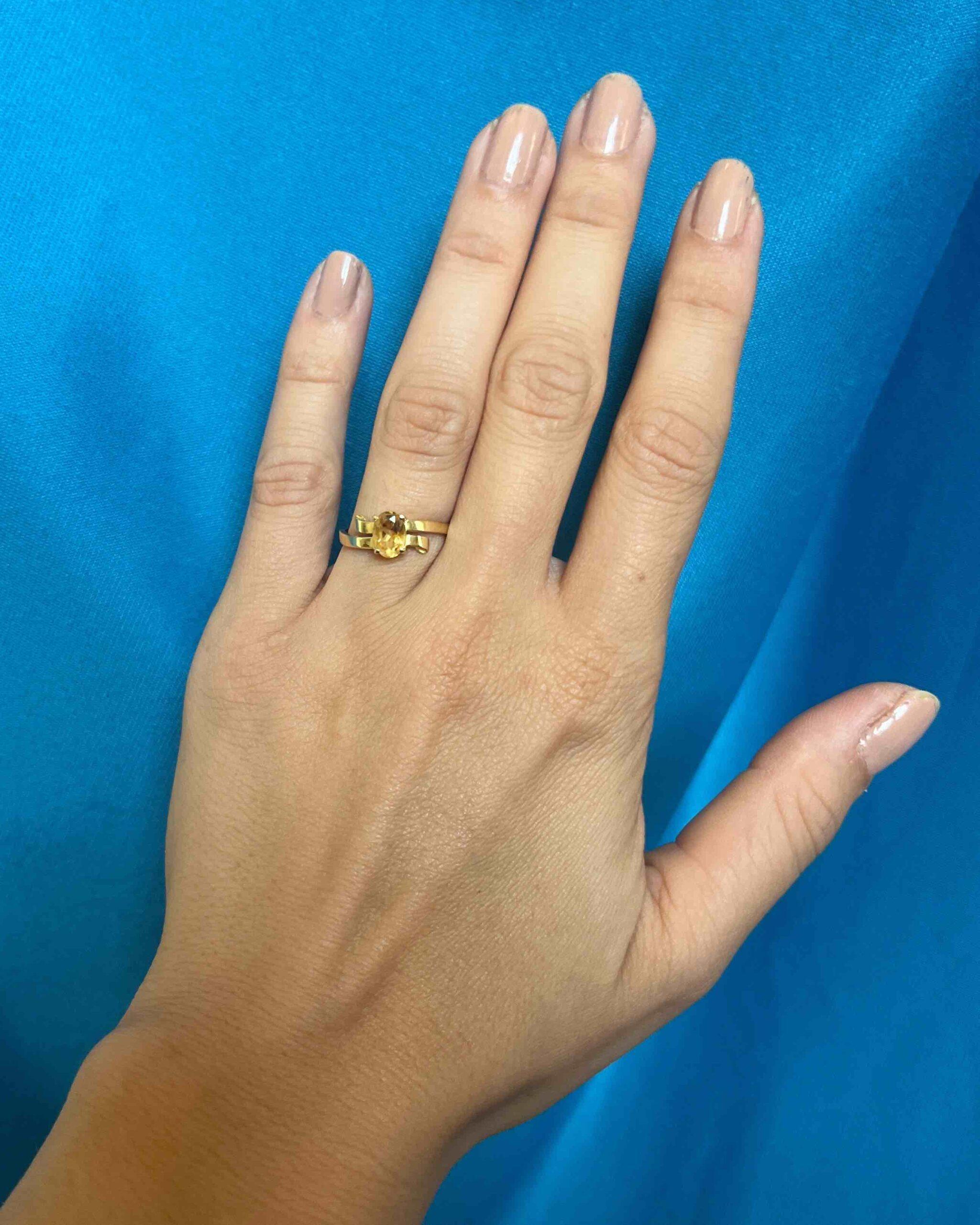 Bague ruban Citrine "Bridget"