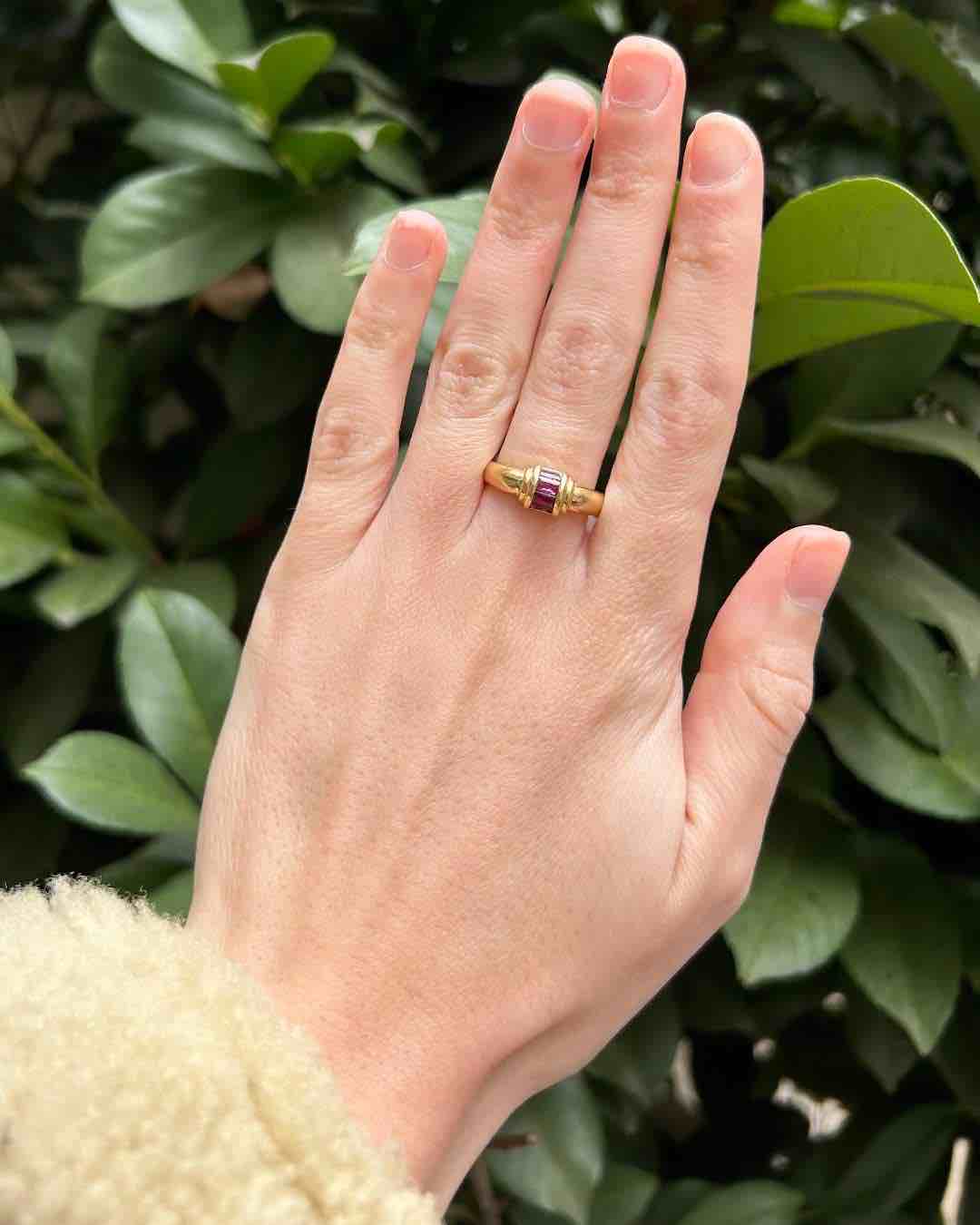 Bague Jonc Rubis "Adria"