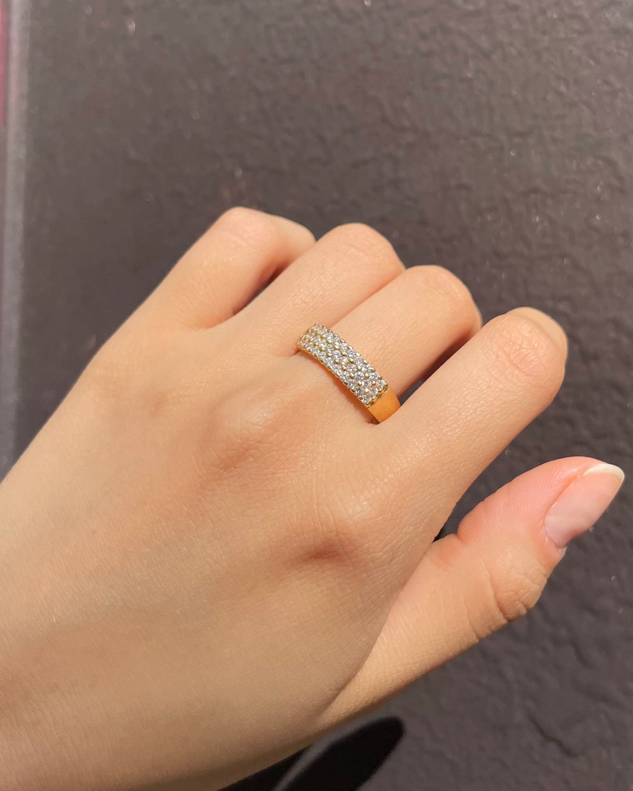 Bague Jonc Rivière 33 Diamants "Luce"